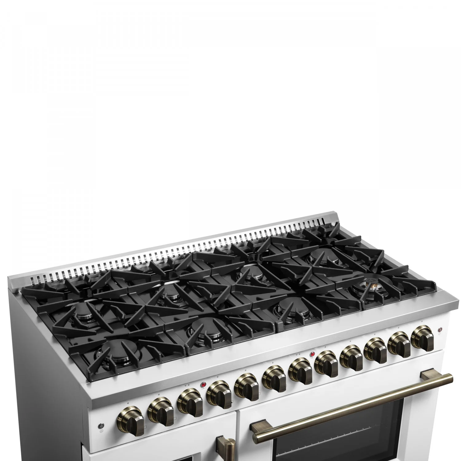 Forno Galiano 48" White Freestanding Dual Fuel Double Oven Range with True Convection (6.58 Cu. Ft.) - FFSGS6356-48WHT - Image 8