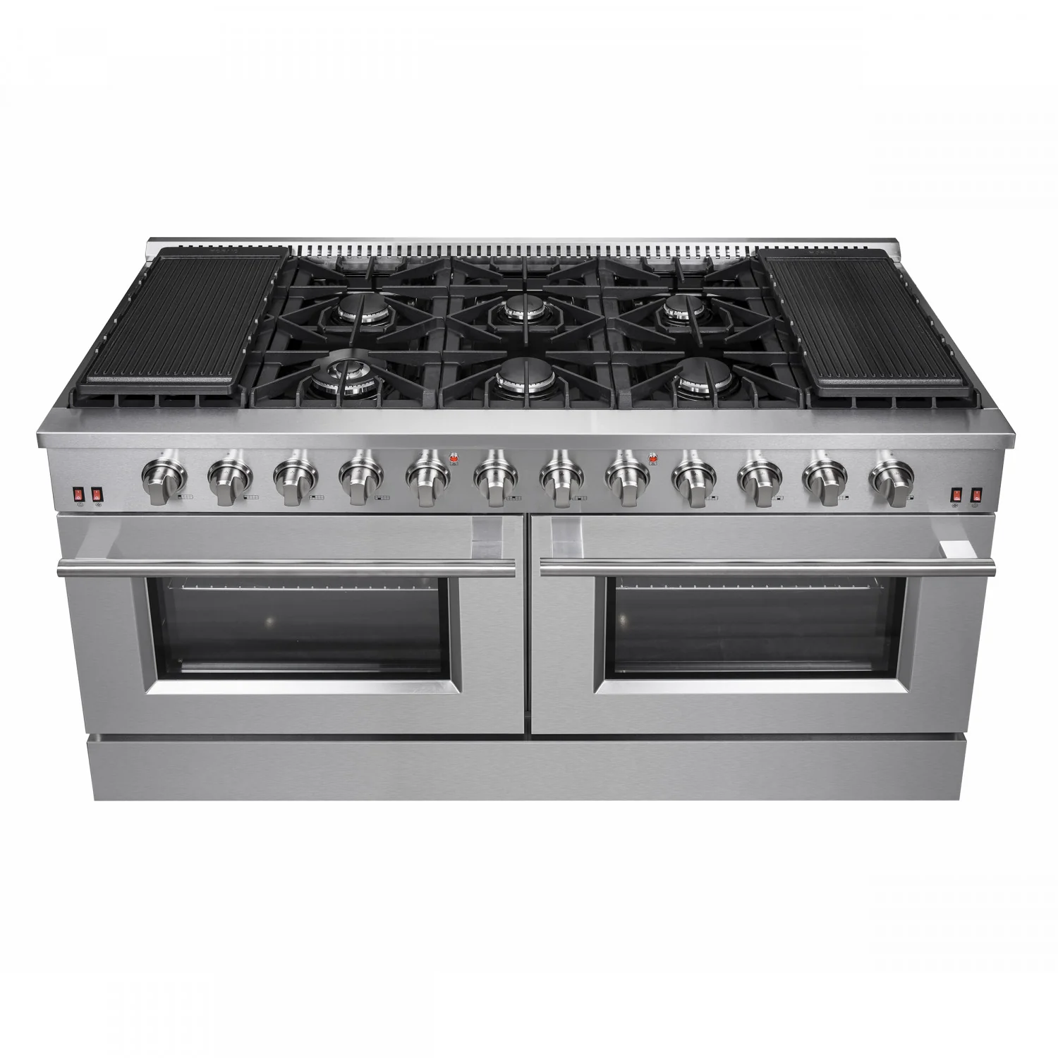 Forno Galiano 60" Stainless Steel Freestanding Double Oven Gas Range With Convection (8.64 Cu. Ft.) - FFSGS6244-60 - Image 3
