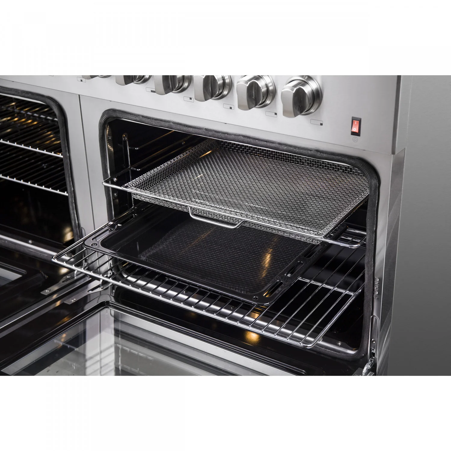 Forno Galiano 60" Stainless Steel Freestanding Dual Fuel Double Oven Range with True Convection (8.64 Cu. Ft.) - FFSGS6156-60 - Image 7