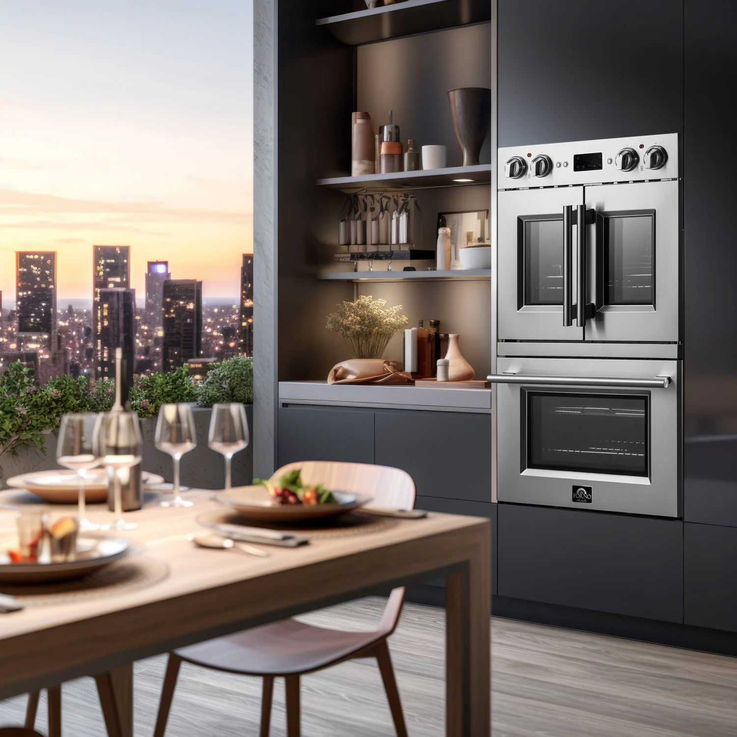 Forno Gallico Stainless Steel 30" French Door Double Wall Oven with Air Fry and Sous Vide (7.36 Cu. Ft.) - FBOEL1388-30 - Image 14