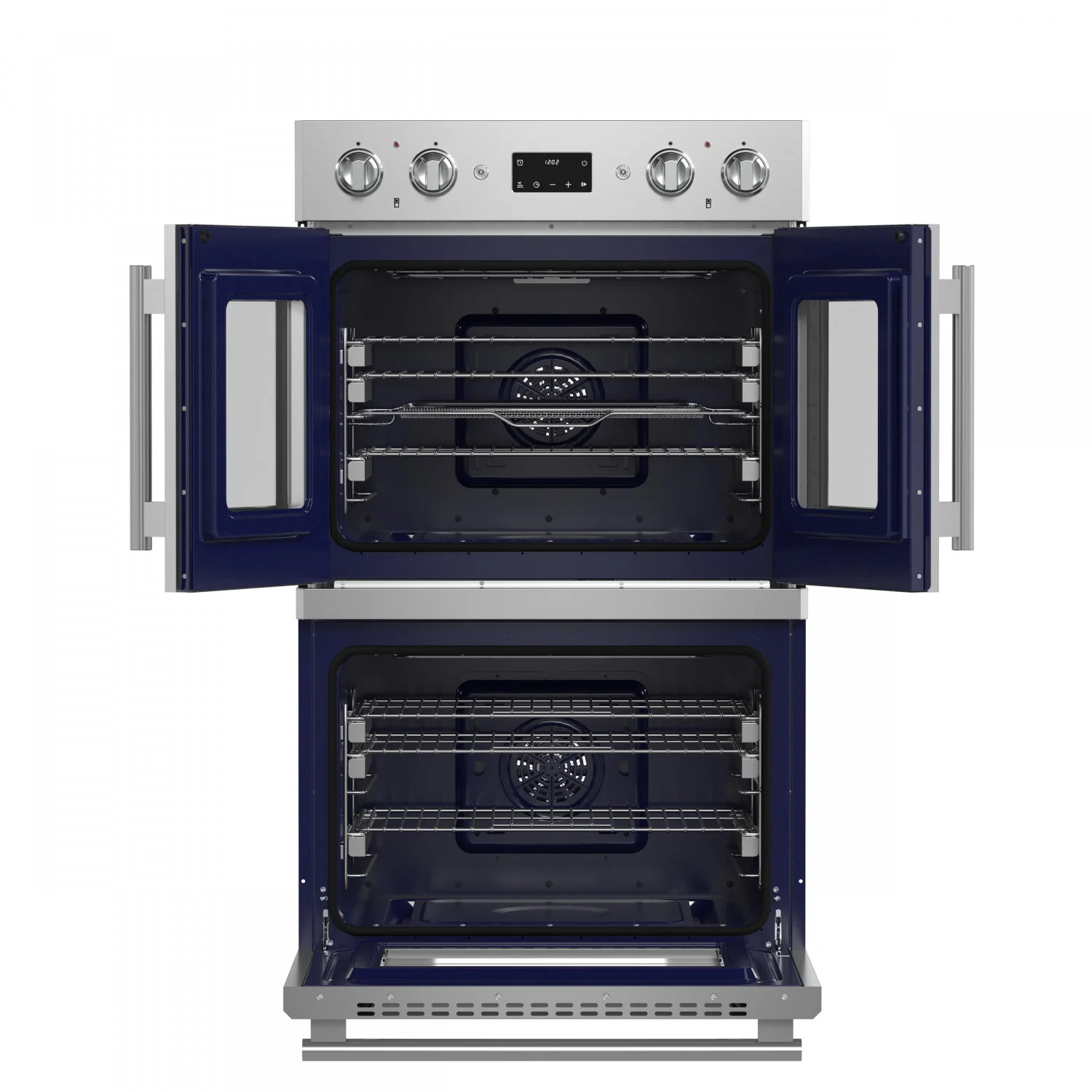Forno Gallico Stainless Steel 30" French Door Double Wall Oven with Air Fry and Sous Vide (7.36 Cu. Ft.) - FBOEL1388-30 - Image 2