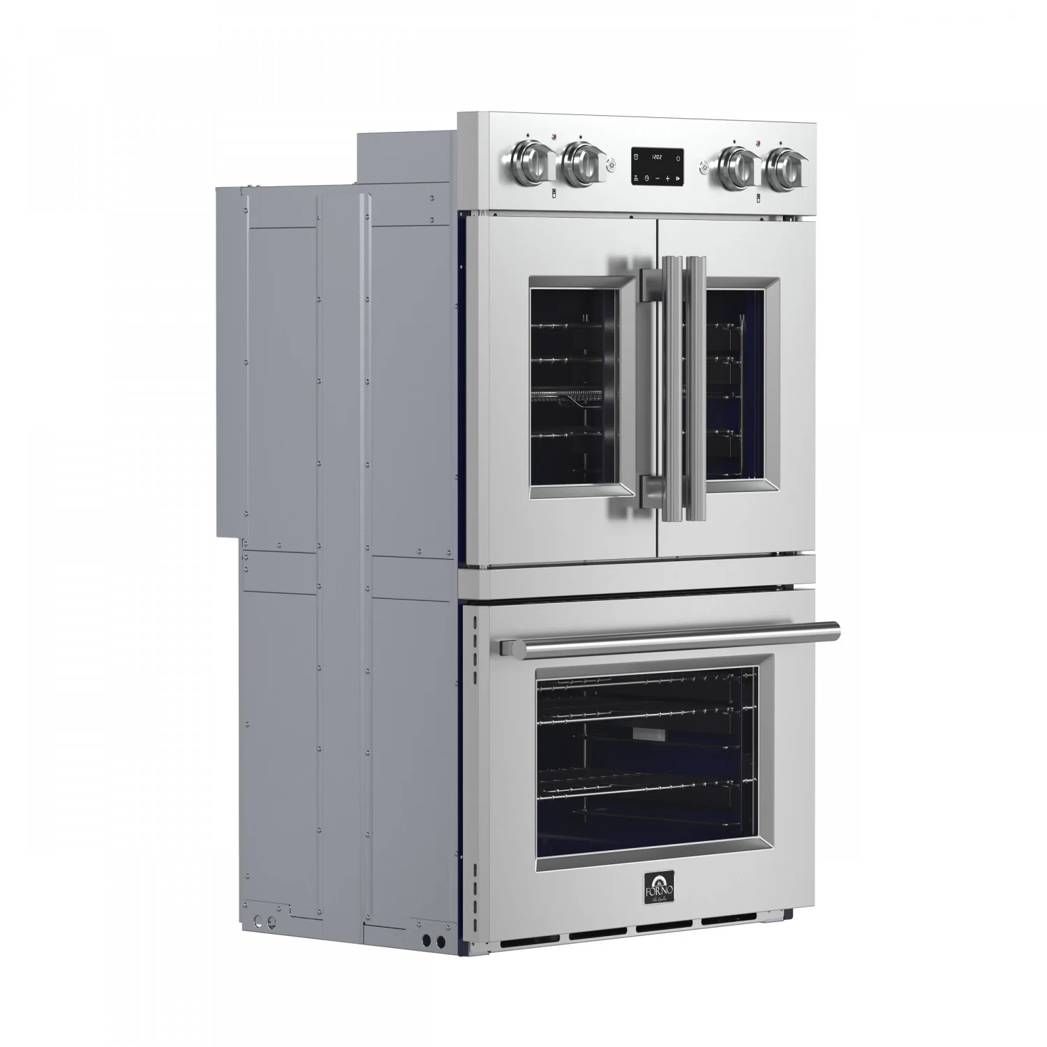 Forno Gallico Stainless Steel 30" French Door Double Wall Oven with Air Fry and Sous Vide (7.36 Cu. Ft.) - FBOEL1388-30 - Image 3