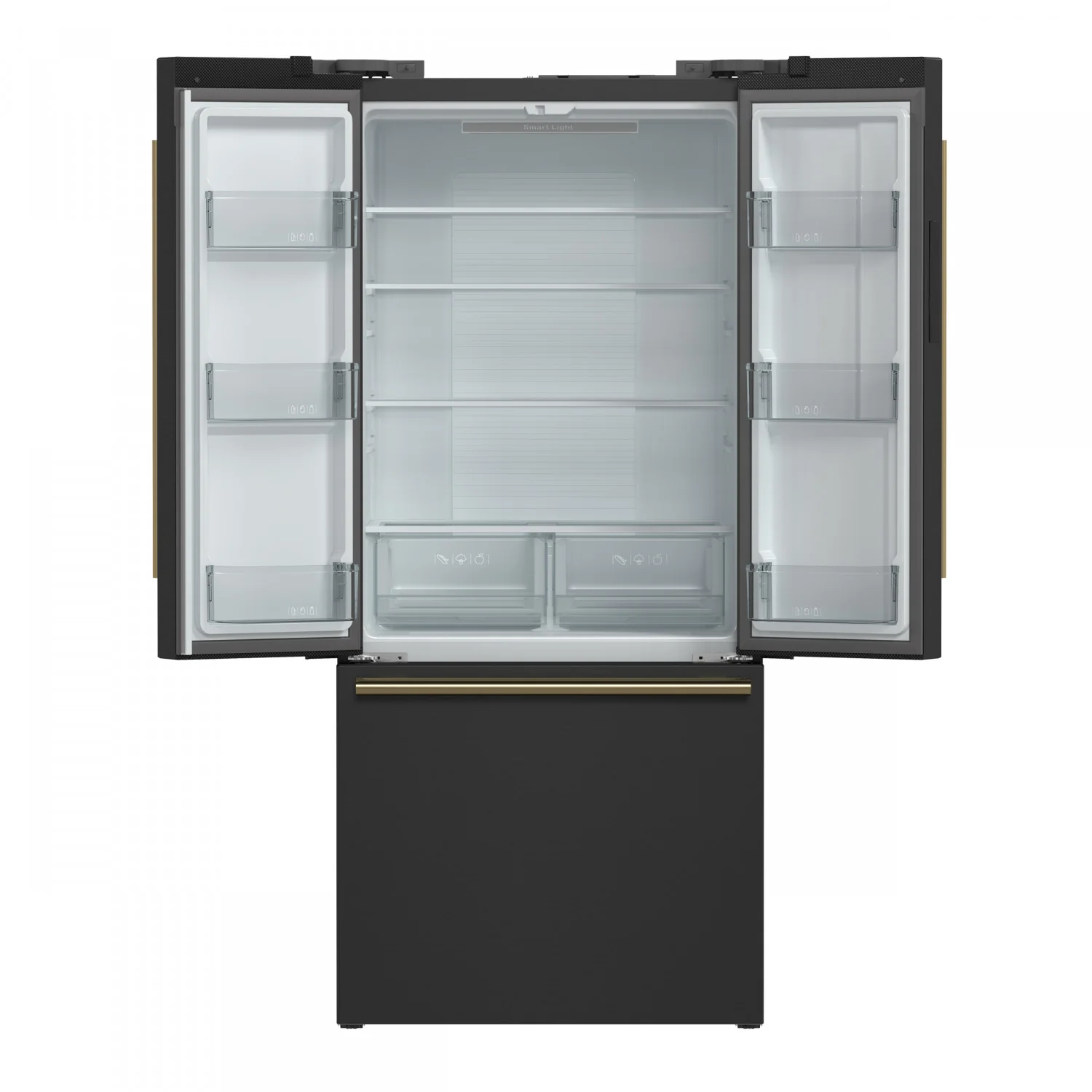 Forno Gallipoli 31" 17.5 Cu.Ft. Black French Door Refrigerator with Ice Maker - FFFFD1974-31BLK - Image 3