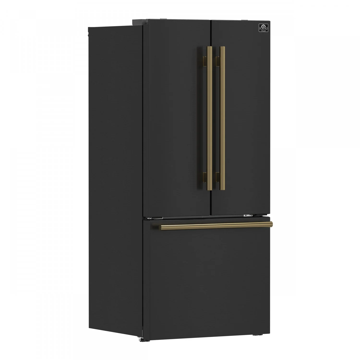 Forno Gallipoli 31" 17.5 Cu.Ft. Black French Door Refrigerator with Ice Maker - FFFFD1974-31BLK - Image 5