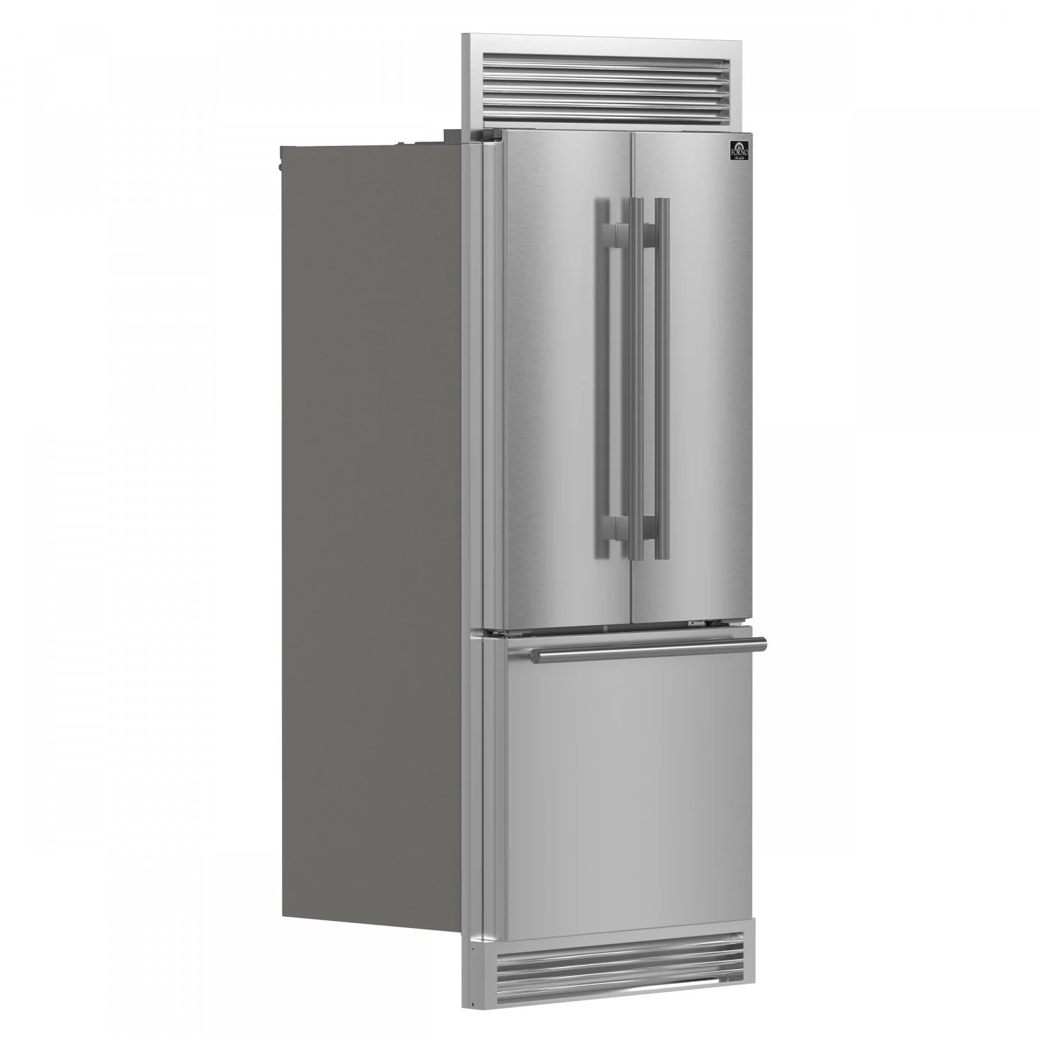 Forno Gallipoli 30" 17.5 Cu.Ft. Stainless Steel French Door Refrigerator - FFFFD1974-35SG - Image 3