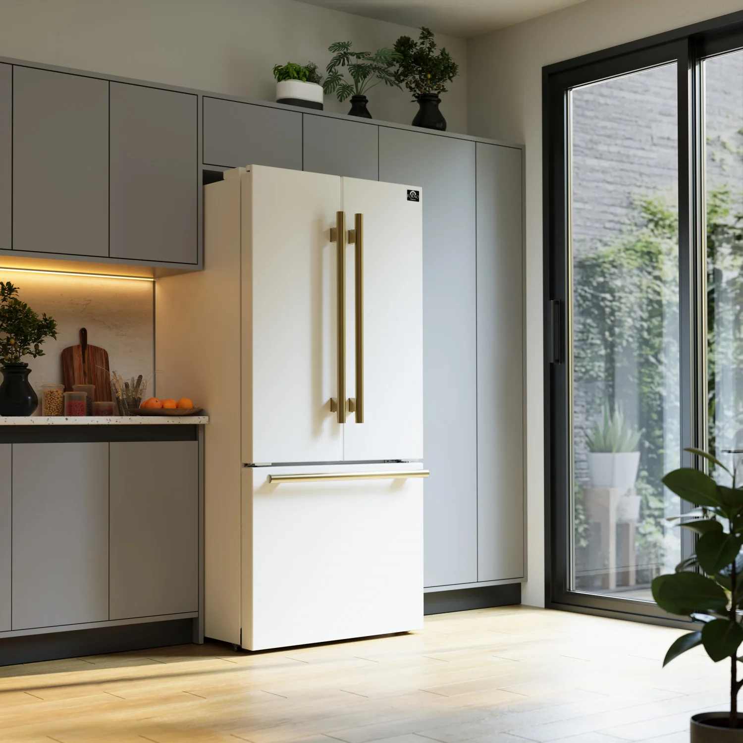 Forno Gallipoli 31" 17.5 Cu.Ft. White French Door Refrigerator with Ice Maker - FFFFD1974-31WHT - Image 16