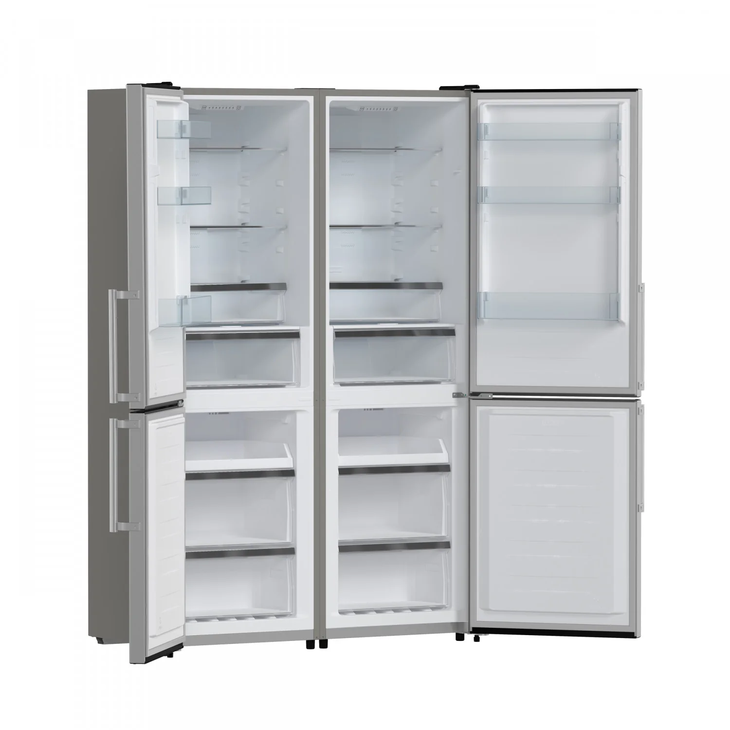 Forno Guardia 46.8" Stainless Steel 4 Door Refrigerator (21.6 Cu. Ft.) - FFFFD1778-48 - Image 4