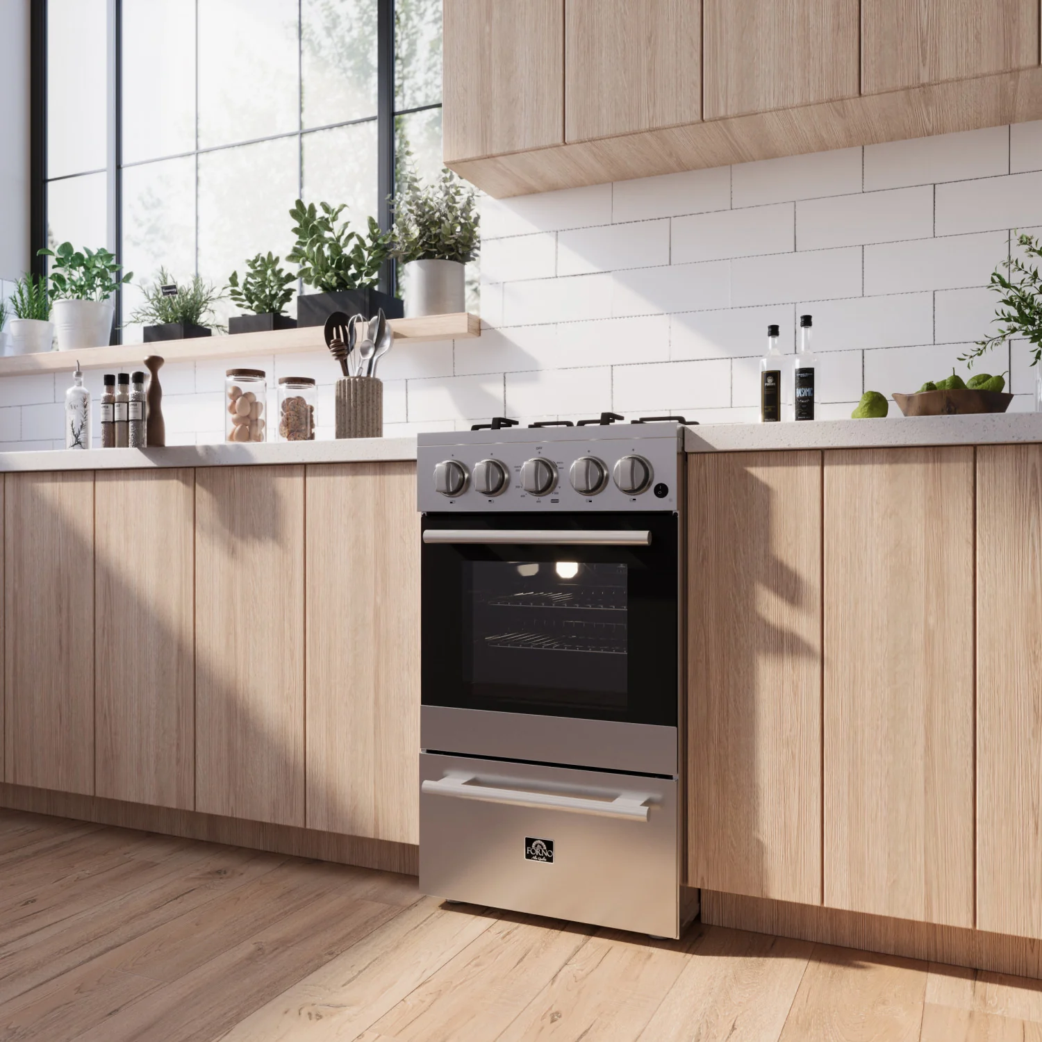Forno Lamazze 20" Stainless Steel Freestanding Gas Range (2.05 Cu. Ft.) - FFSGS6265-20 - Image 22