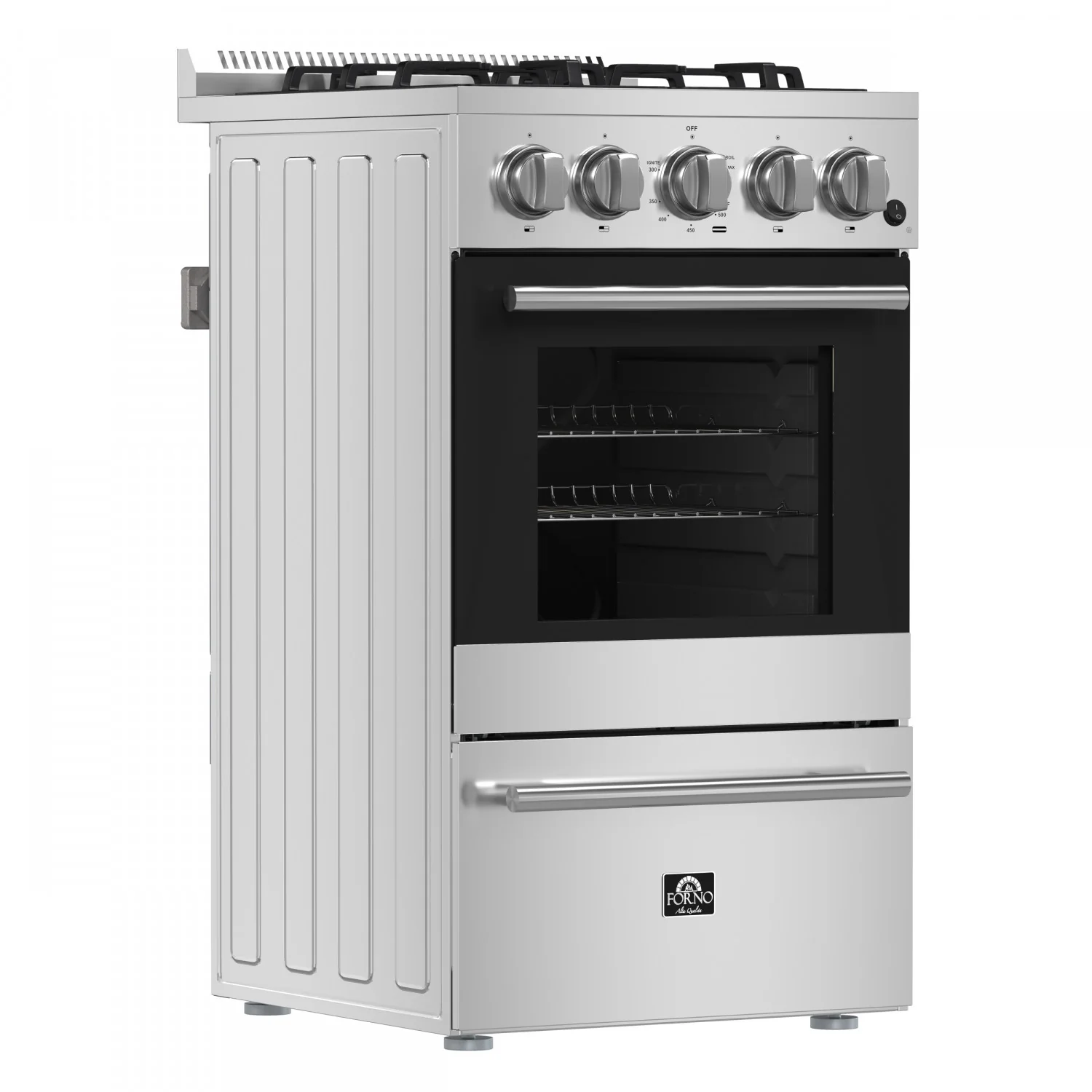 Forno Lamazze 20" Stainless Steel Freestanding Gas Range (2.05 Cu. Ft.) - FFSGS6265-20 - Image 3
