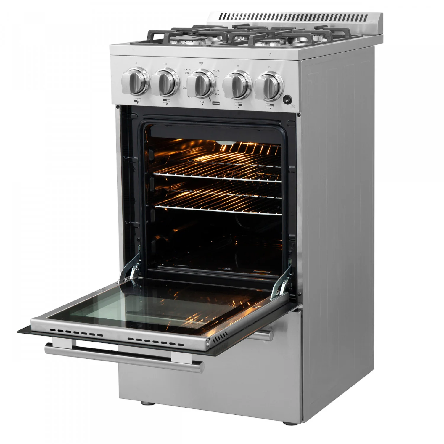 Forno Lamazze 20" Stainless Steel Freestanding Gas Range (2.05 Cu. Ft.) - FFSGS6265-20 - Image 7