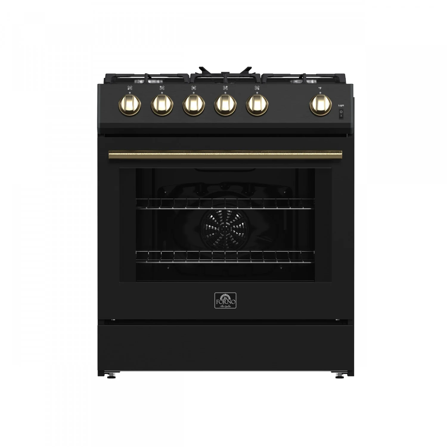 Forno Leonardo 30" Black Freestanding Gas Range (5.0 Cu. Ft.) - FFSGS1116-30BLK