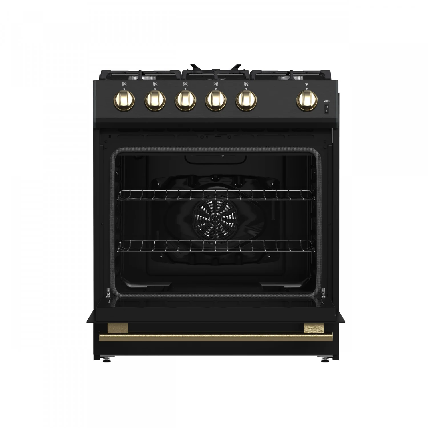 Forno Leonardo 30" Black Freestanding Gas Range (5.0 Cu. Ft.) - FFSGS1116-30BLK - Image 2