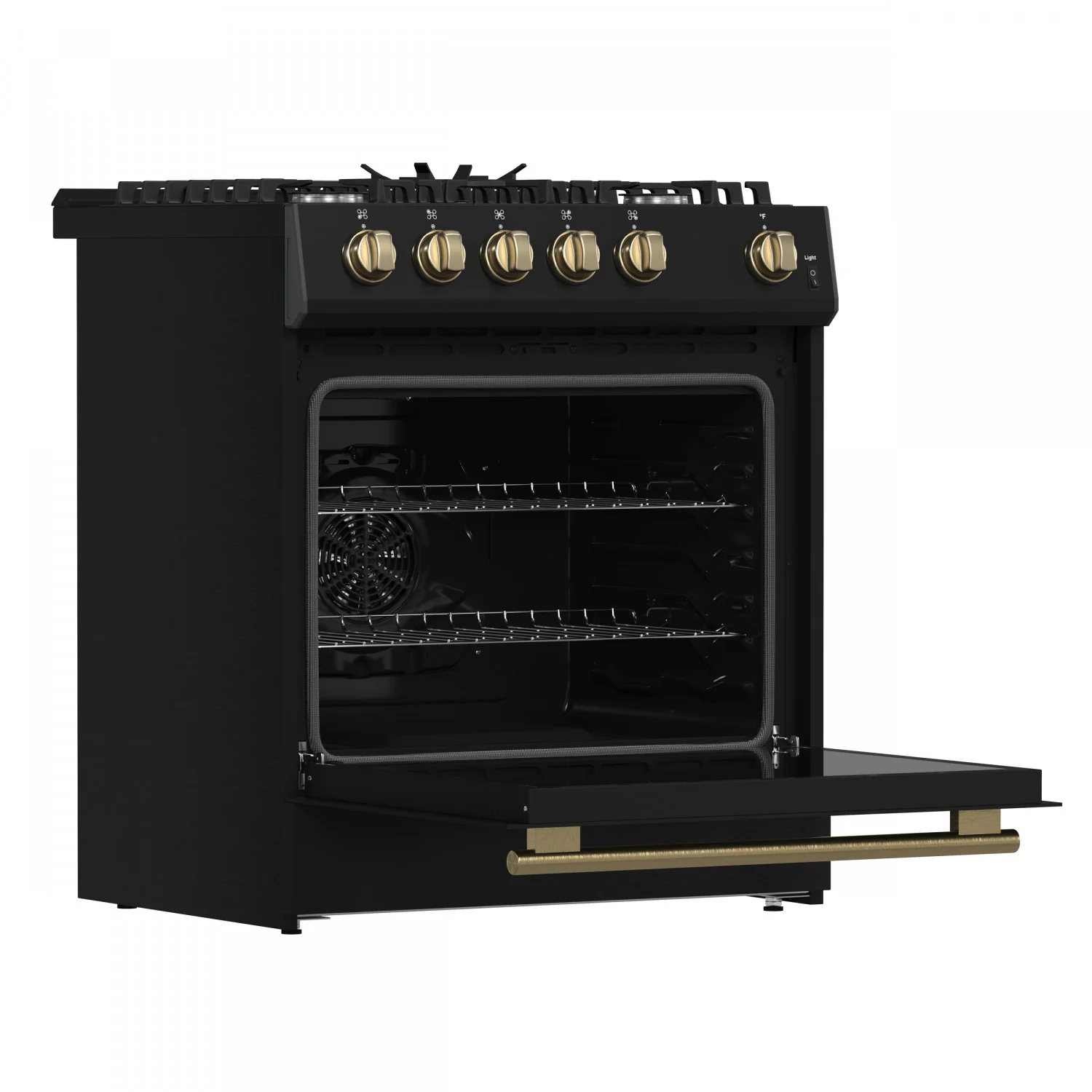Forno Leonardo 30" Black Freestanding Gas Range (5.0 Cu. Ft.) - FFSGS1116-30BLK - Image 8