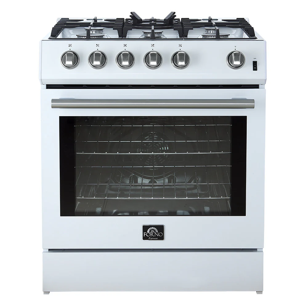 Forno Leonardo 30" White Freestanding Gas Range (5.0 Cu. Ft.) - FFSGS1116-30WHT - Image 6