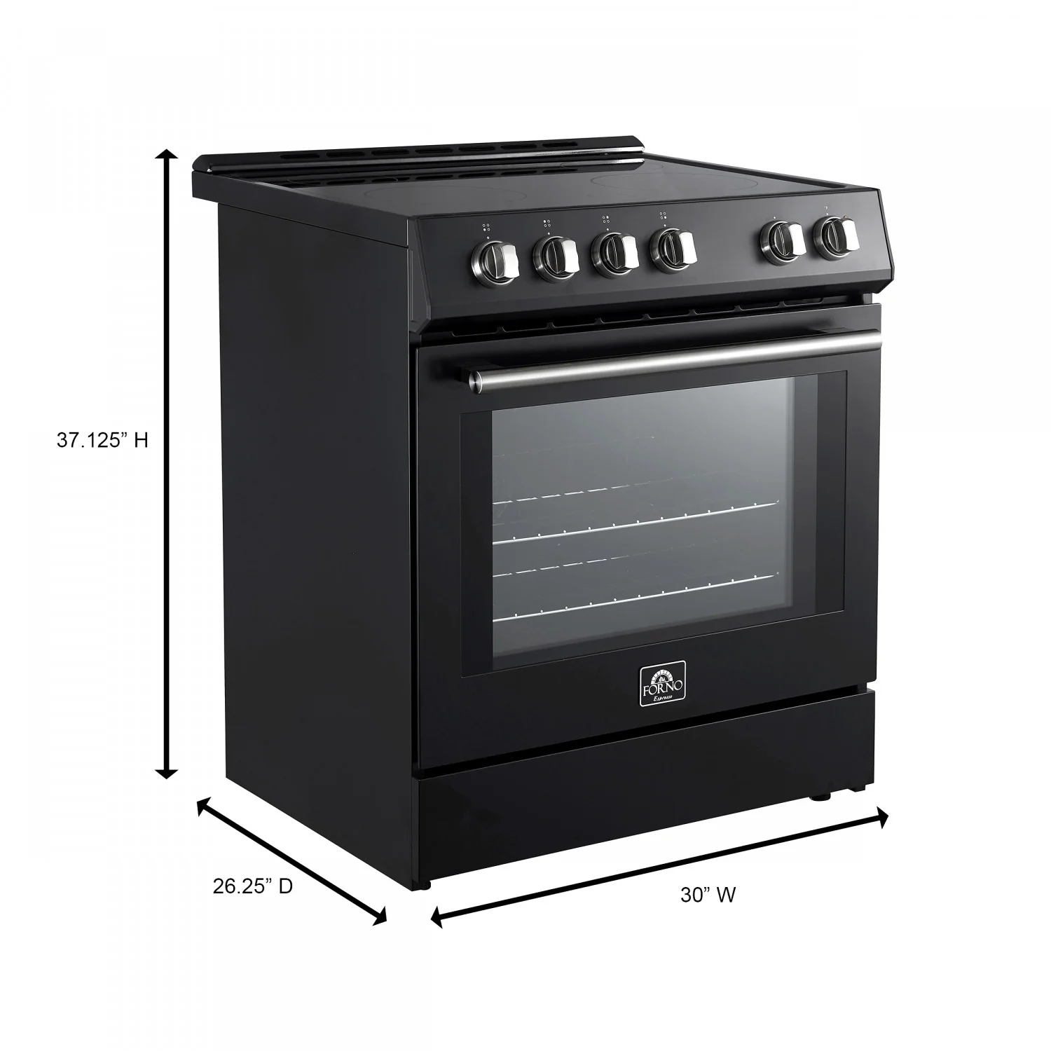 Forno Leonardo Black Slide-In Induction Range (5.0 Cu. Ft.) - FFSIN0982-30BLK - Image 10