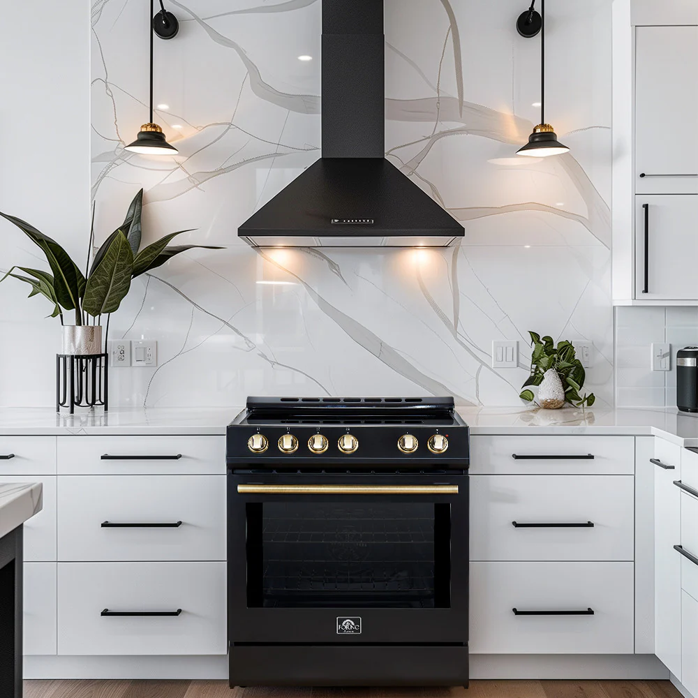 Forno Leonardo Black Slide-In Induction Range (5.0 Cu. Ft.) - FFSIN0982-30BLK - Image 17
