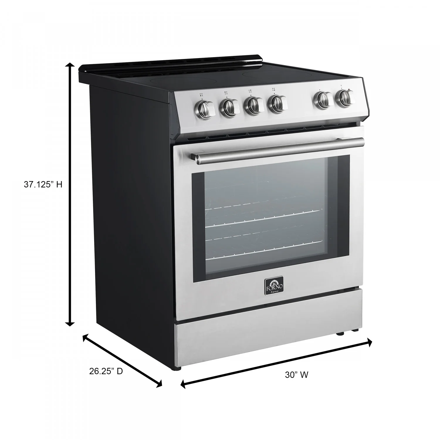 Forno Leonardo Stainless Steel Slide-In Electric Range (5.0 Cu. Ft.) - FFSEL6022-30 - Image 4
