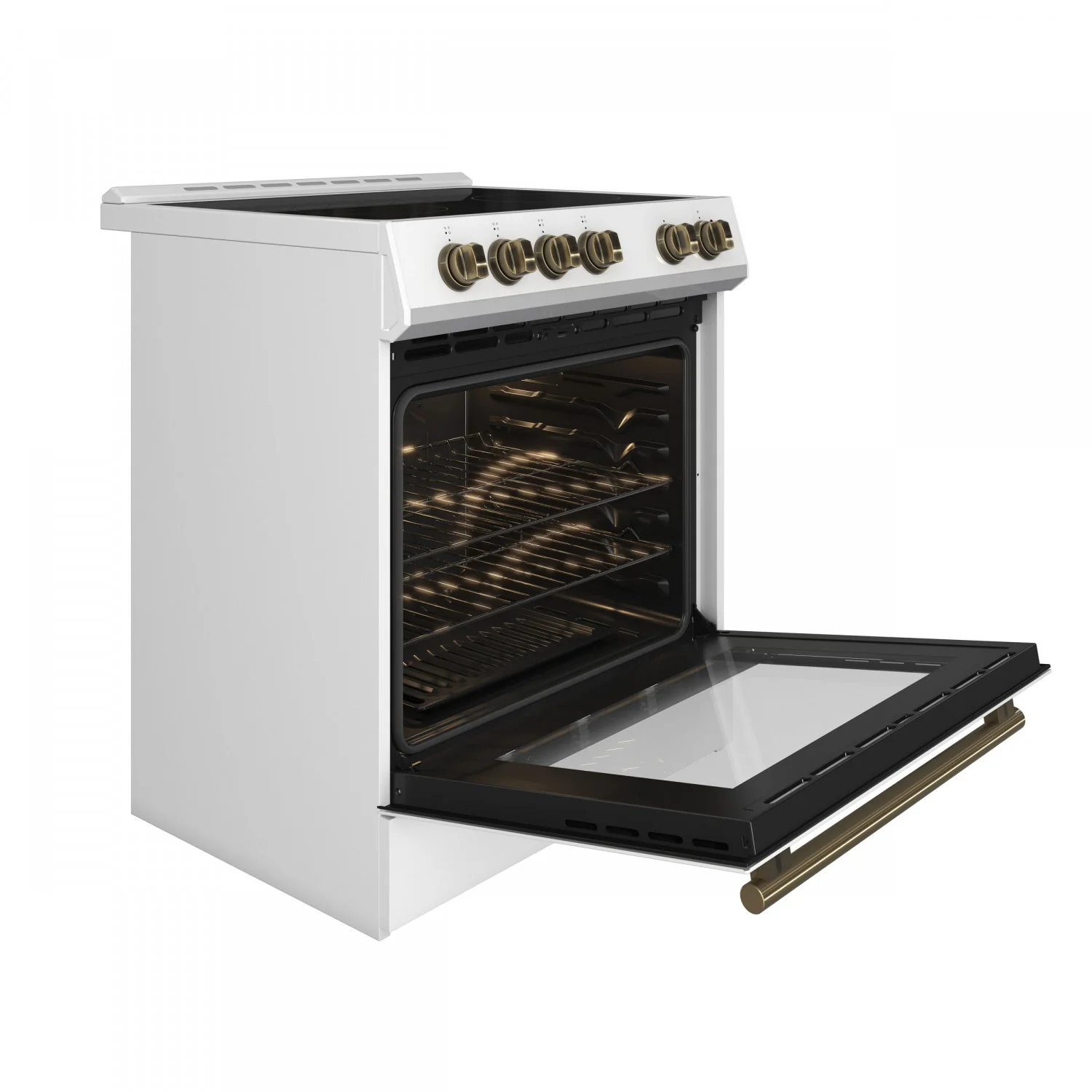 Forno Leonardo White Slide-In Electric Range (5.0 Cu. Ft.) - FFSEL6022-30WHT - Image 7