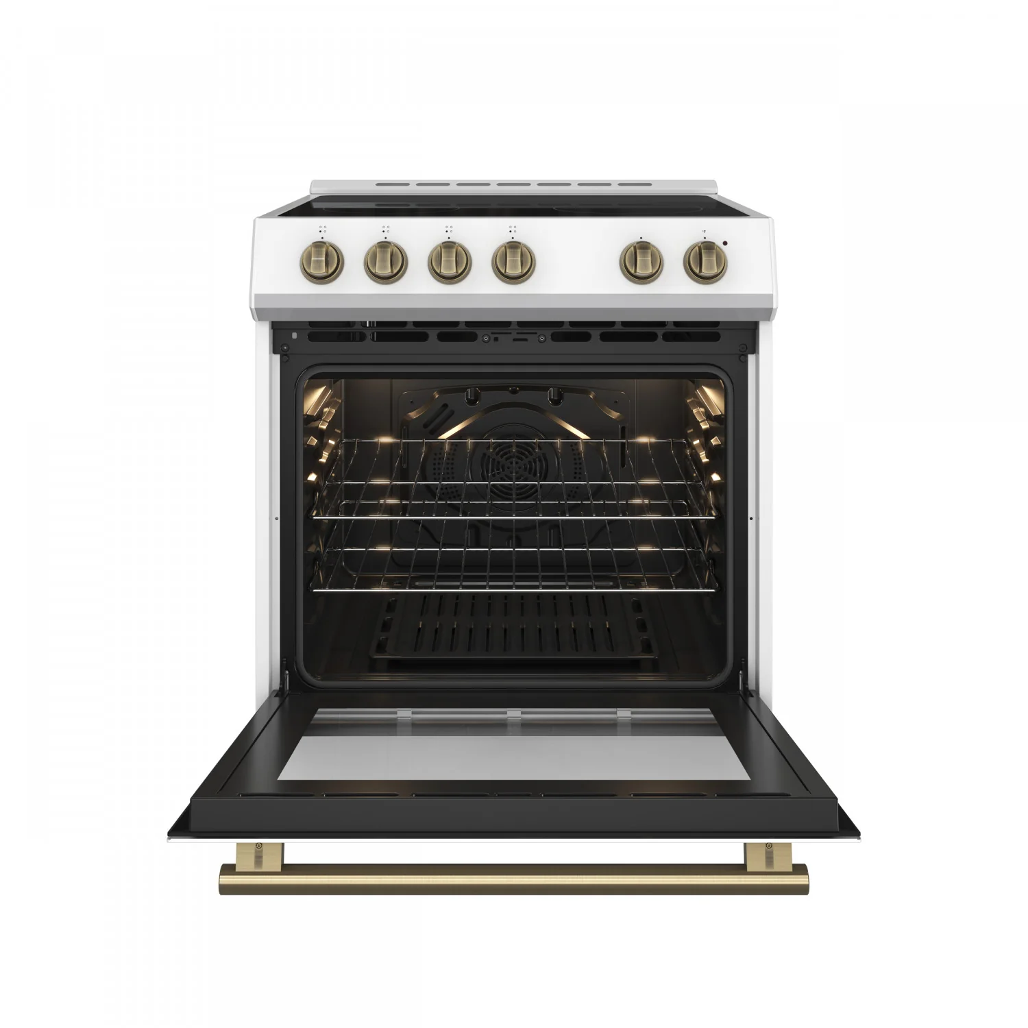 Forno Leonardo White Slide-In Electric Range (5.0 Cu. Ft.) - FFSEL6022-30WHT - Image 8