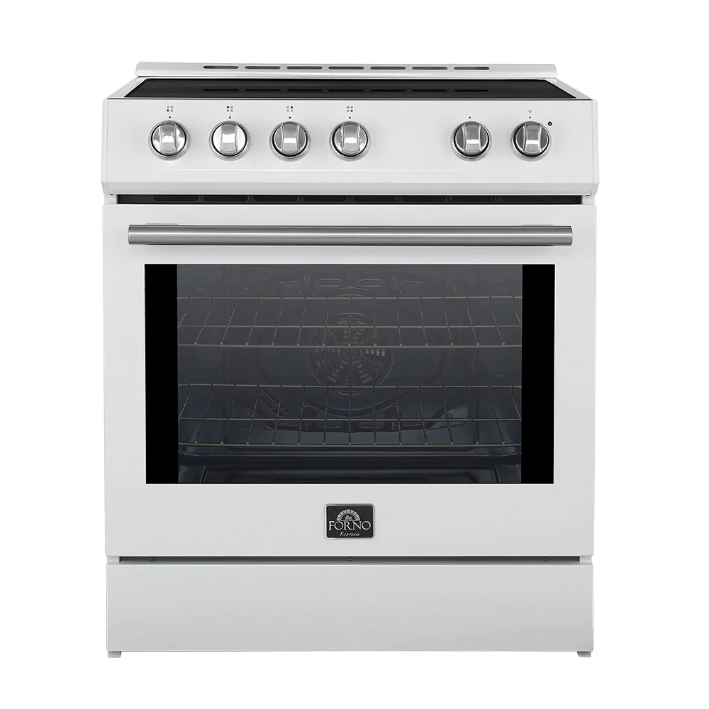 Forno Leonardo White Slide-in Induction Range (5.0 Cu. Ft.) - FFSIN0982-30WHT - Image 2