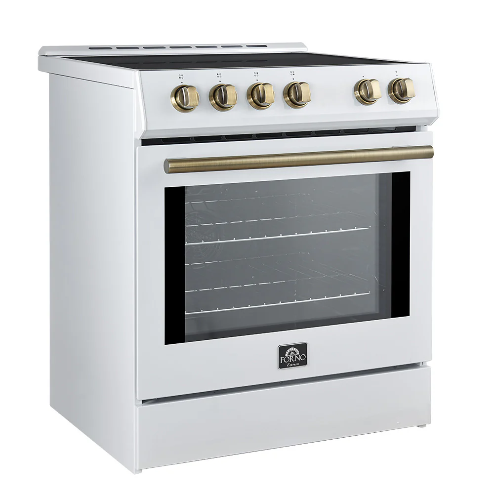 Forno Leonardo White Slide-in Induction Range (5.0 Cu. Ft.) - FFSIN0982-30WHT - Image 3