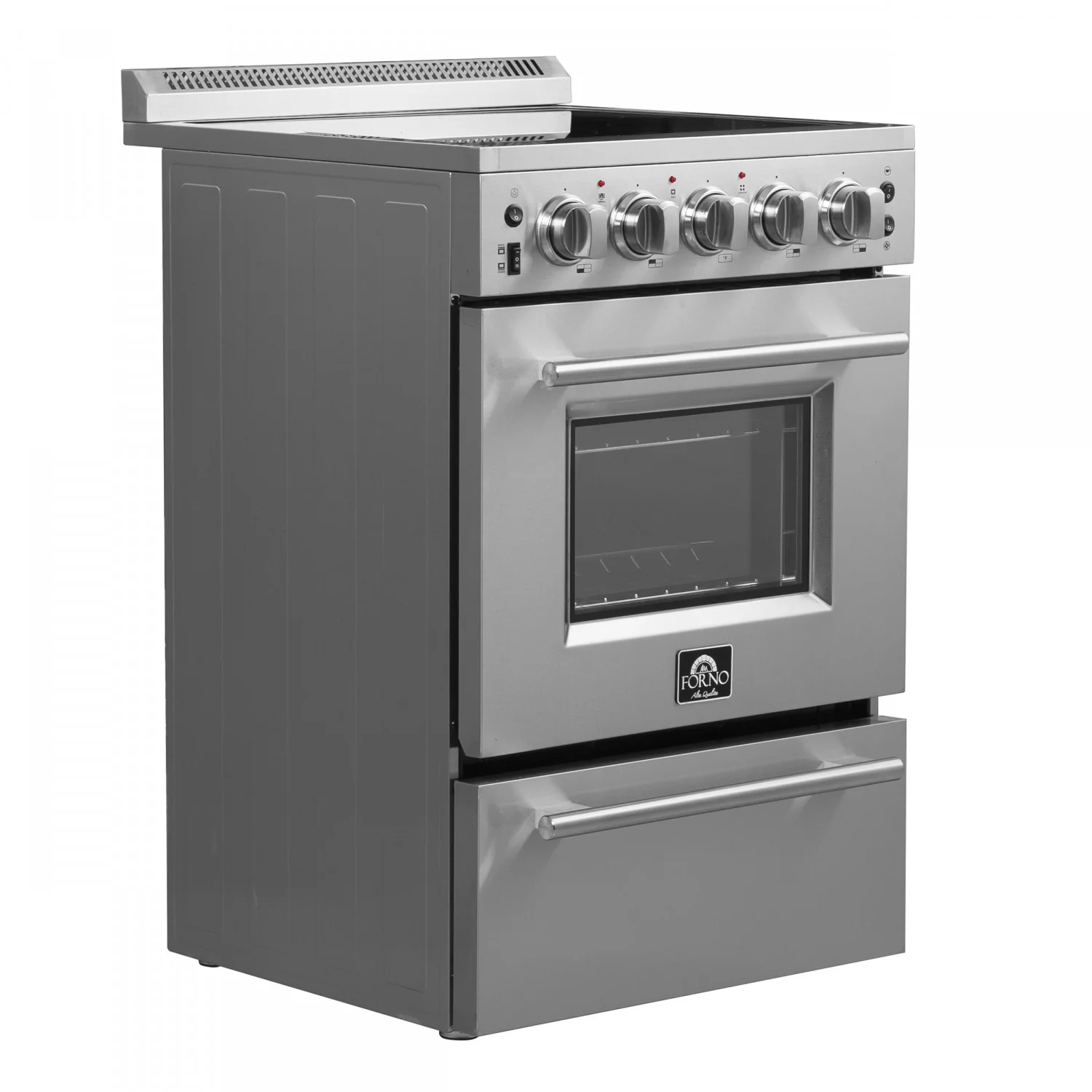 Forno Loiano 24" Stainless Steel Freestanding Electric Range (2.3 Cu. Ft.) - FFSEL6099-24 - Image 2