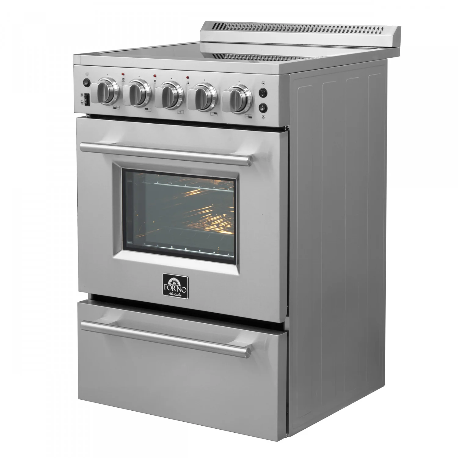 Forno Loiano 24" Stainless Steel Freestanding Electric Range (2.3 Cu. Ft.) - FFSEL6099-24 - Image 3