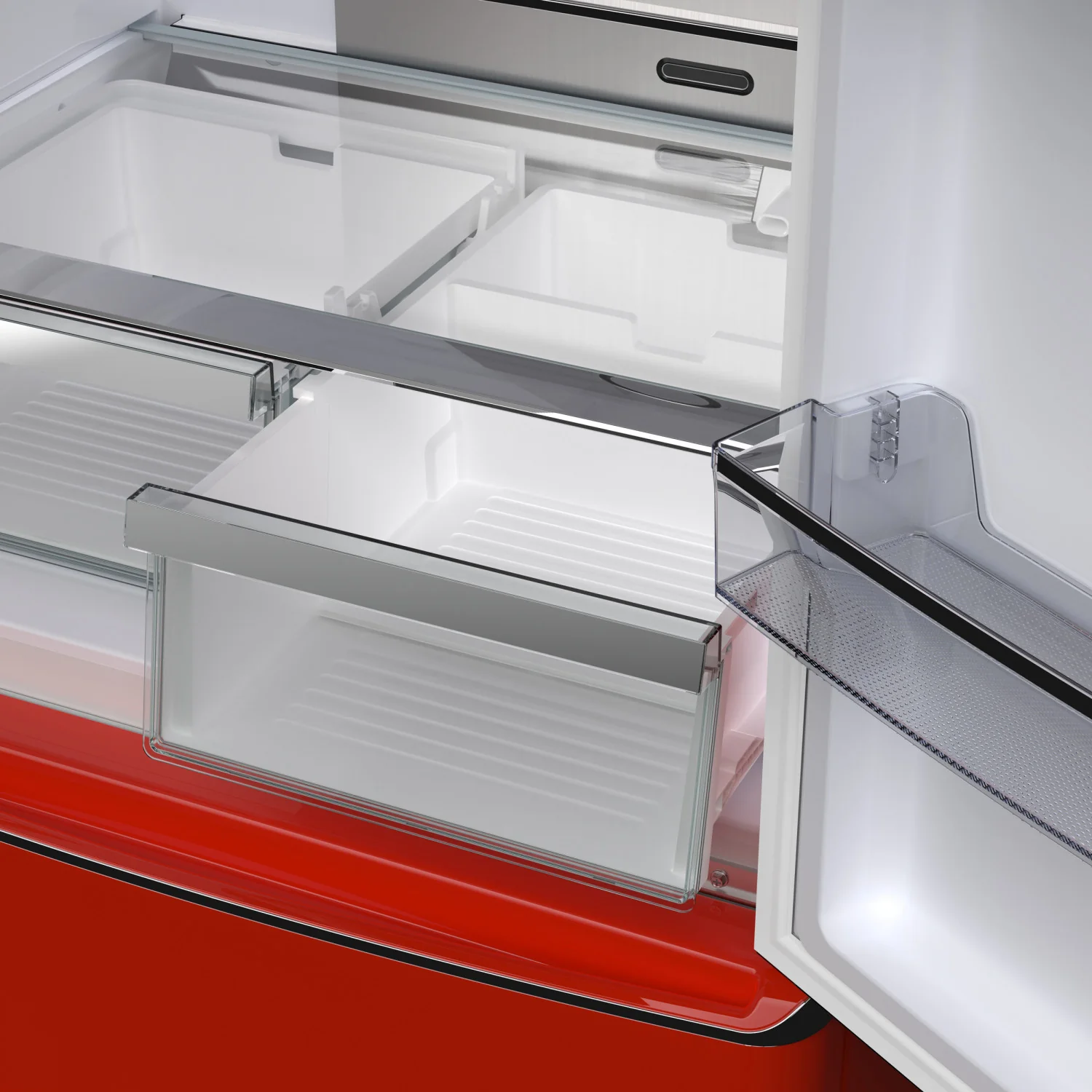 Forno Luigi 33" 18 Cu.Ft. Red French Door Refrigerator - FFFFD1791-33RED - Image 5