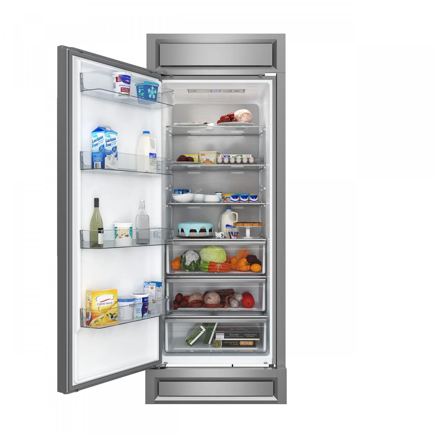 Forno Maderno 28" Stainless Steel Built-In Convertible Refrigerator/Freezer with Left Swing Door (13.6 Cu. Ft.) - FFFFD1722-32LS - Image 4