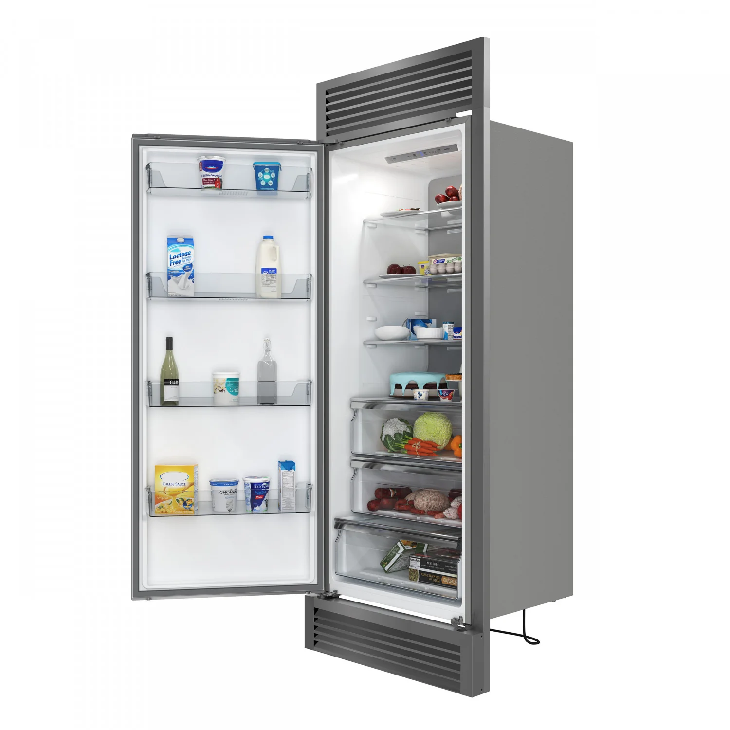 Forno Maderno 28" Stainless Steel Built-in Convertible Refrigerator/Freezer with Left Swing Door (13.6 Cu. Ft.) - FFFFD1722-32LSG - Image 4