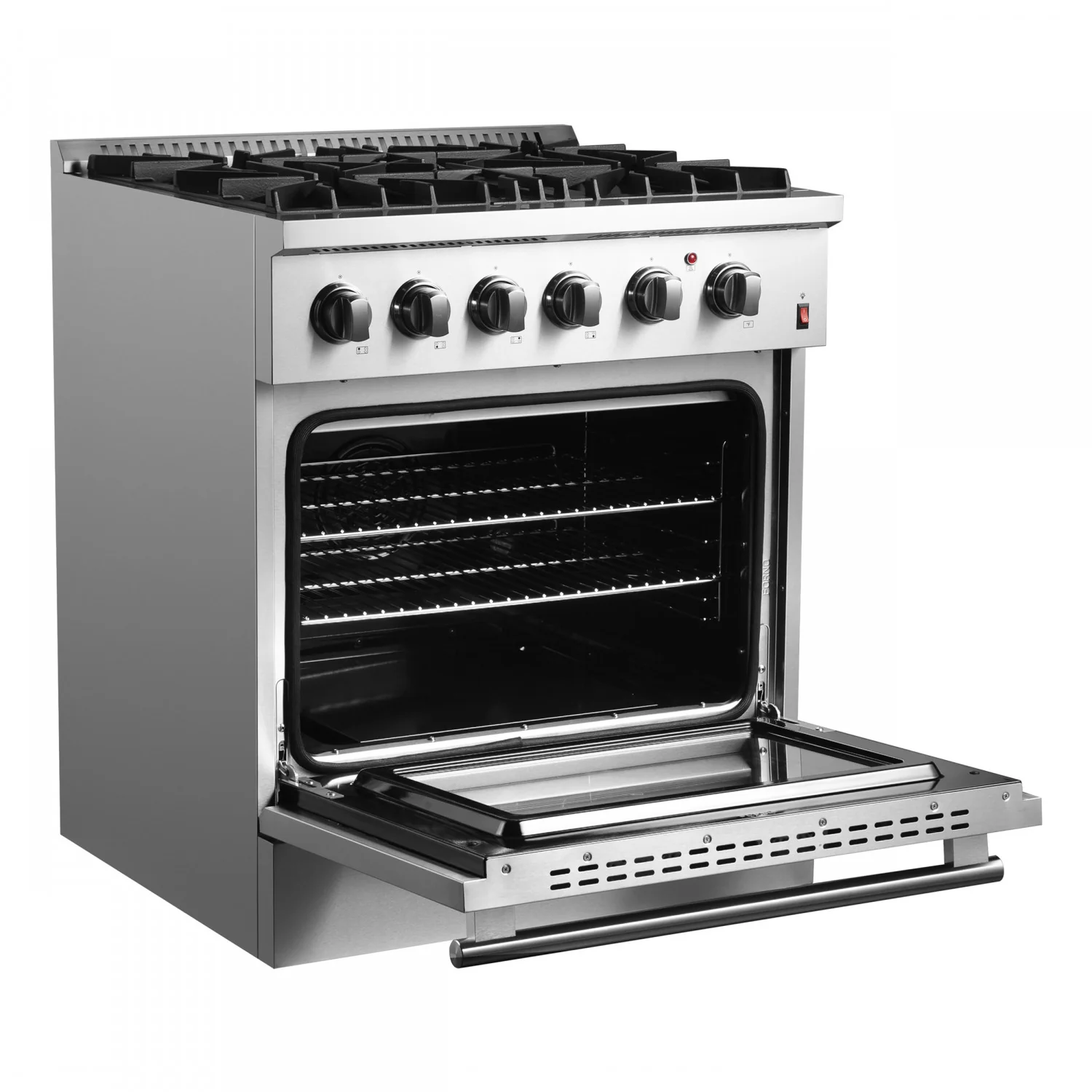 Forno Marco 30" Stainless Steel Dual Fuel Range with True Convection (4.32 Cu. Ft.) - FFSGS6197-30 - Image 7