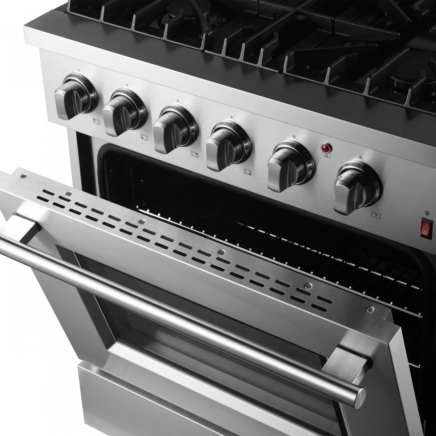 Forno Marco 30" Stainless Steel Dual Fuel Range with True Convection (4.32 Cu. Ft.) - FFSGS6197-30 - Image 9