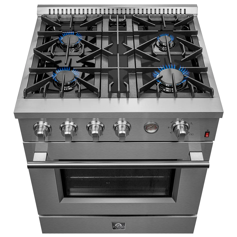 Forno Marco 30" Stainless Steel Freestanding Gas Range (4.32 Cu. Ft.) - FFSGS6277-30 - Image 2