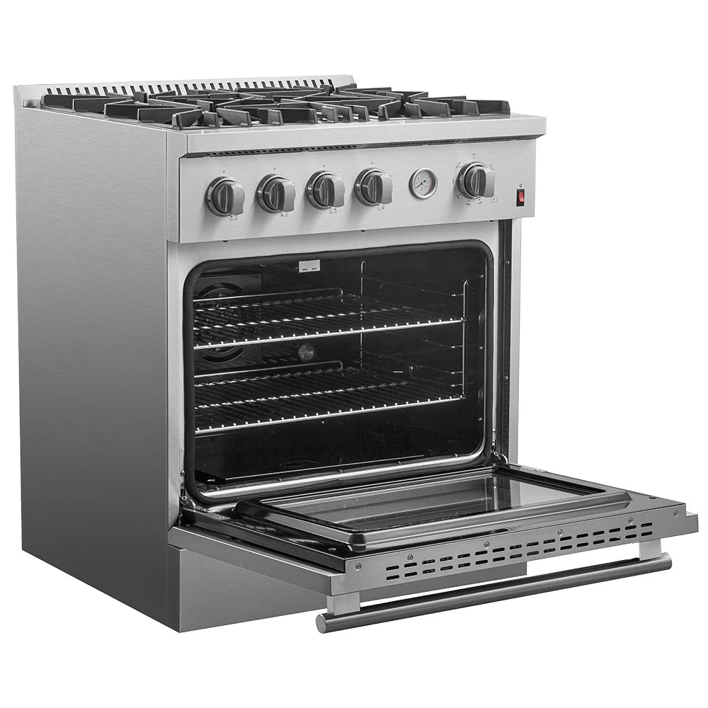 Forno Marco 30" Stainless Steel Freestanding Gas Range (4.32 Cu. Ft.) - FFSGS6277-30 - Image 4