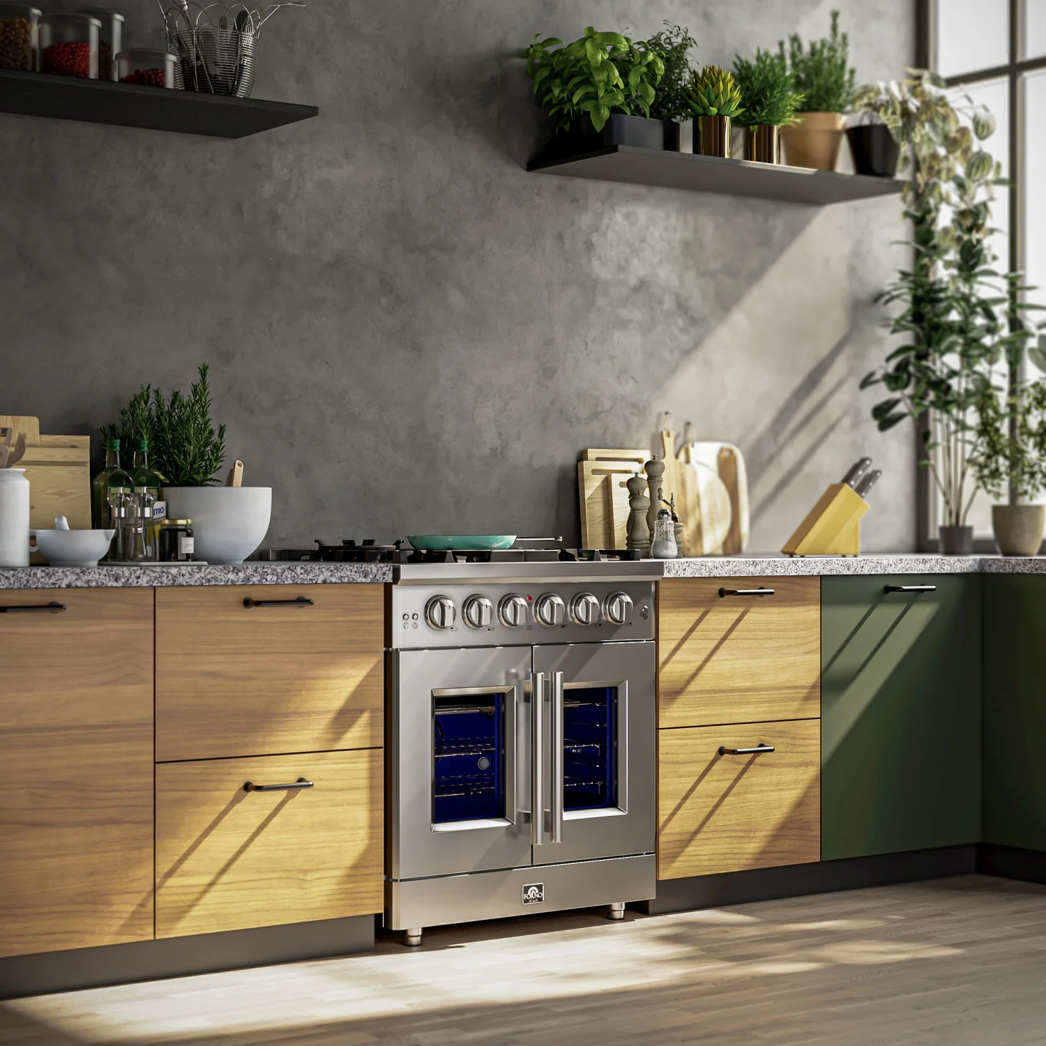 Forno Massimo 30" Stainless Steel French Door Freestanding Gas Range (4.32 Cu. Ft.) - FFSGS6439-30 - Image 24