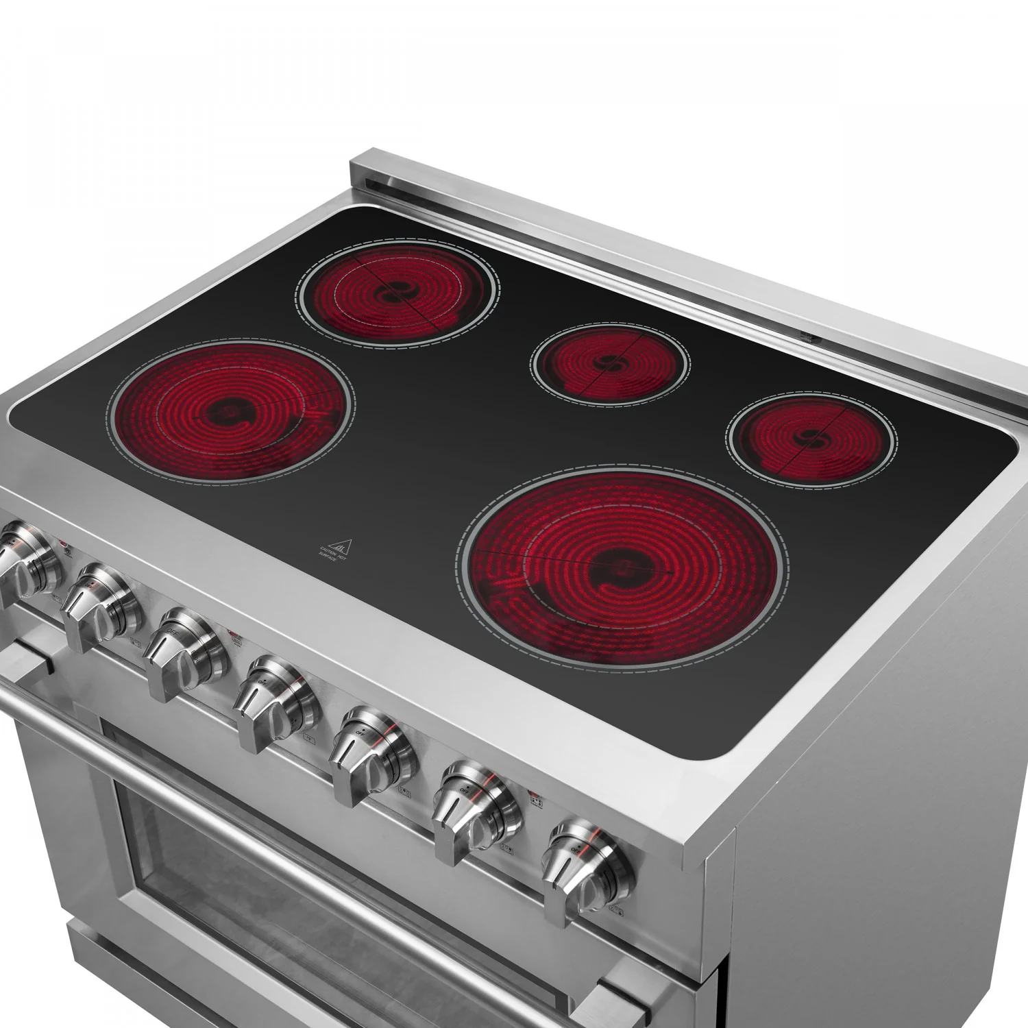 Forno Massimo 36" Stainless Steel Freestanding Electric Range with True Convection and Air Fry (5.36 Cu. Ft.) - FFSEL6020-36 - Image 9