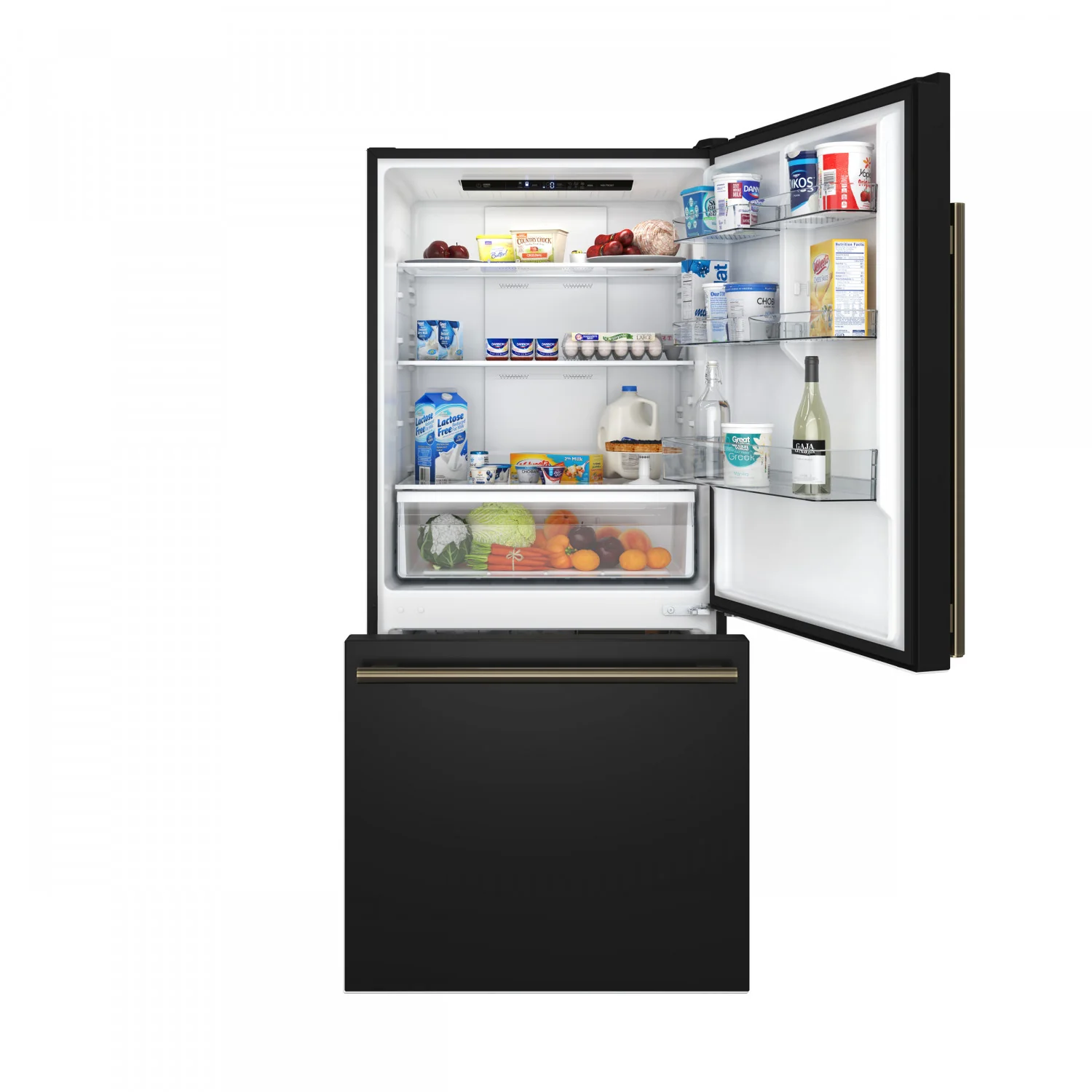Forno Milano 31" 17.2 Cu.Ft. Black Bottom Freezer Refrigerator with Right Swing Door - FFFFD1785-31BLK - Image 2