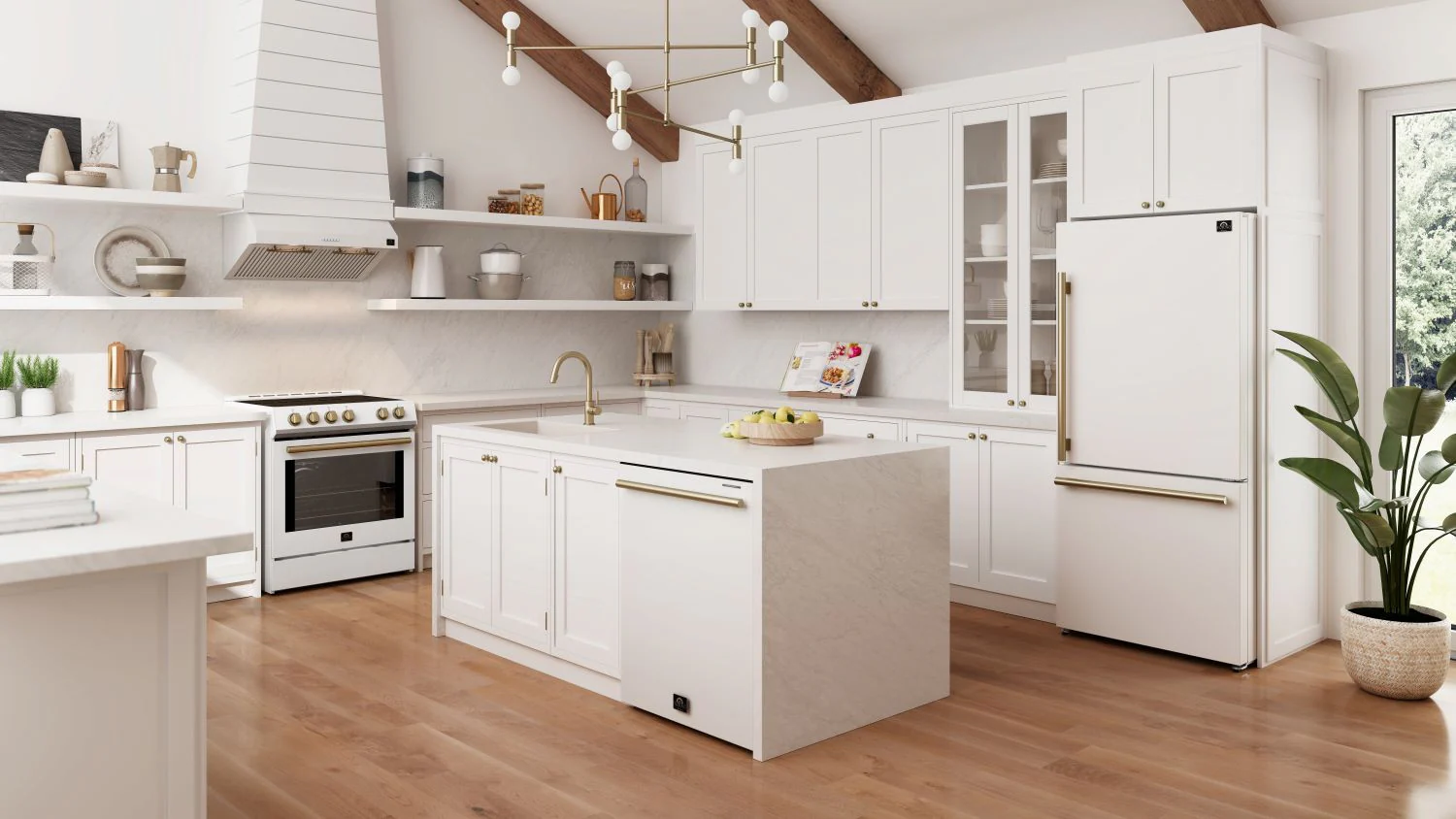 Forno Milano 31" 17.2 Cu.Ft. White Bottom Freezer Refrigerator with Right Swing Door - FFFFD1785-31WHT - Image 11