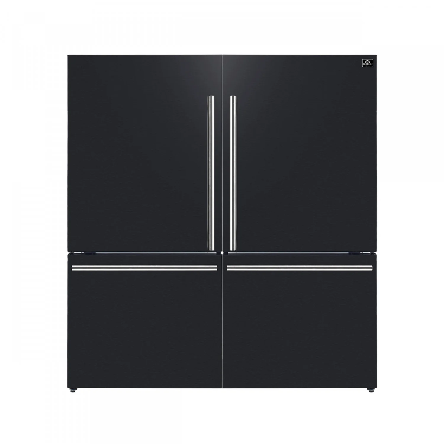 Forno Milano 62" Black 2-piece Freestanding Dual Bottom Freezer Refrigerator (34.4 Cu. Ft.) - FFFFD1787-60BLK - Image 2