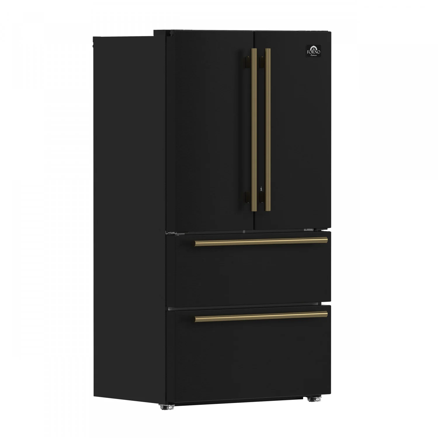 Forno Moena 36" 19.2 Cu.Ft. Black Counter-Depth French Door Refrigerator with Ice Maker - FFRBI1820-36BLK - Image 6