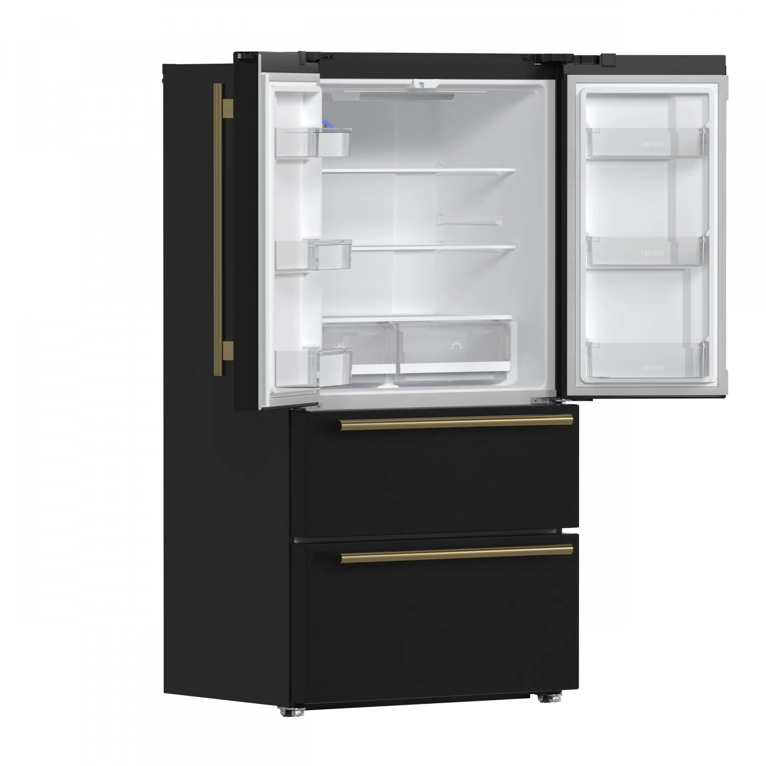 Forno Moena 36" 19.2 Cu.Ft. Black Counter-Depth French Door Refrigerator with Ice Maker - FFRBI1820-36BLK - Image 7
