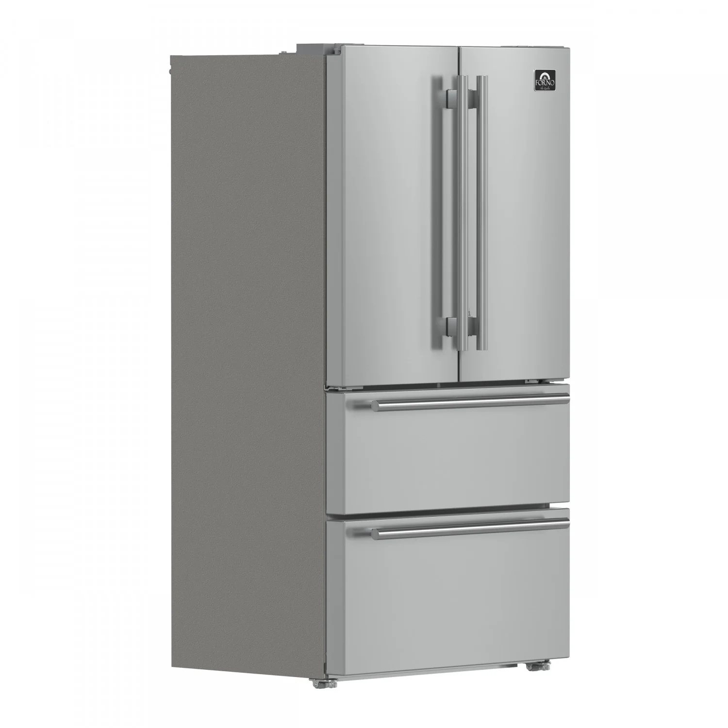 Forno Moena 36" 19.2 Cu.Ft. Stainless Steel Counter-Depth French Door Refrigerator with Ice Maker - FFRBI1820-36SB - Image 2