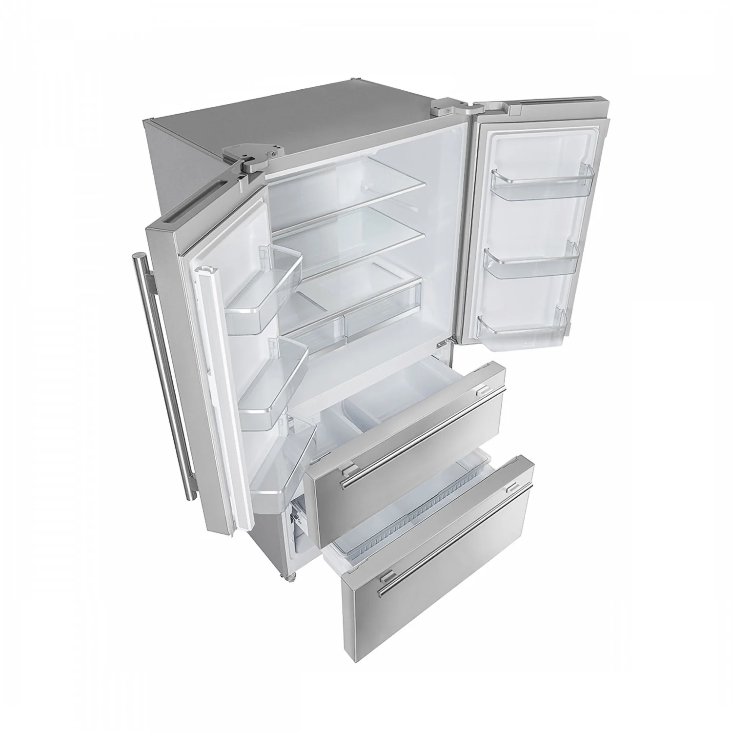 Forno Moena 36" 19.2 Cu.Ft. Stainless Steel Counter-Depth French Door Refrigerator with Ice Maker - FFRBI1820-36SB - Image 5