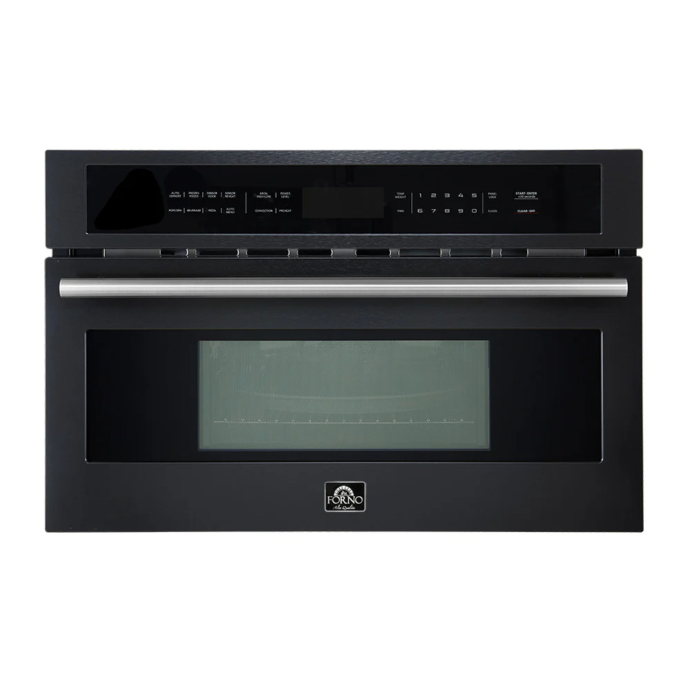 Forno Oliena Black 30" Built-In Microwave Convection Oven (1.6 Cu. Ft.) - FMWDR3093-30BLK - Image 2