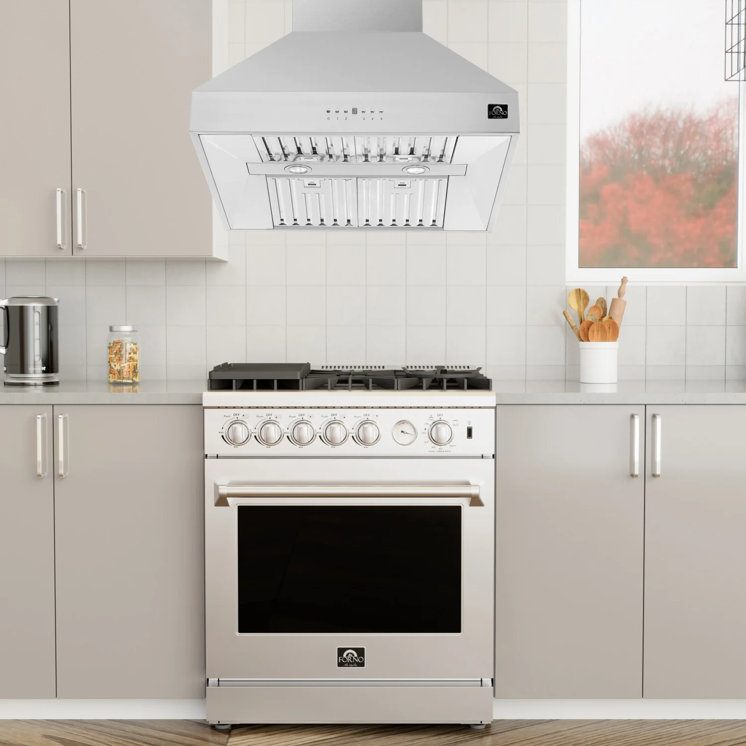 Forno Orvieto Stainless Steel 30" 600 CFM Wall Mounted Range Hood - FRHWM5094-30 - Image 7