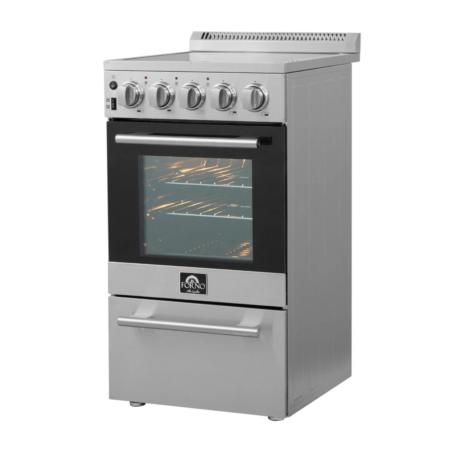Forno Pallermo 20" Stainless Steel Freestanding Electric Range (2.05 Cu. Ft.) - FFSEL6051-20 - Image 2