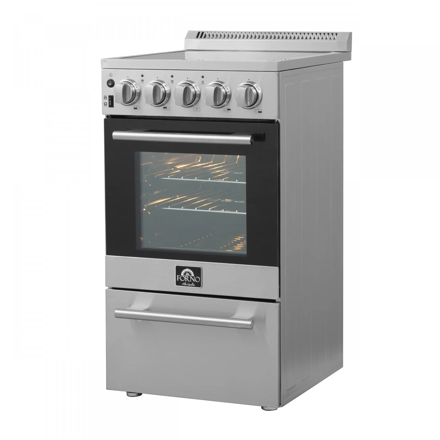 Forno Pallermo 20" Stainless Steel Freestanding Electric Range (2.05 Cu. Ft.) - FFSEL6051-20 - Image 3