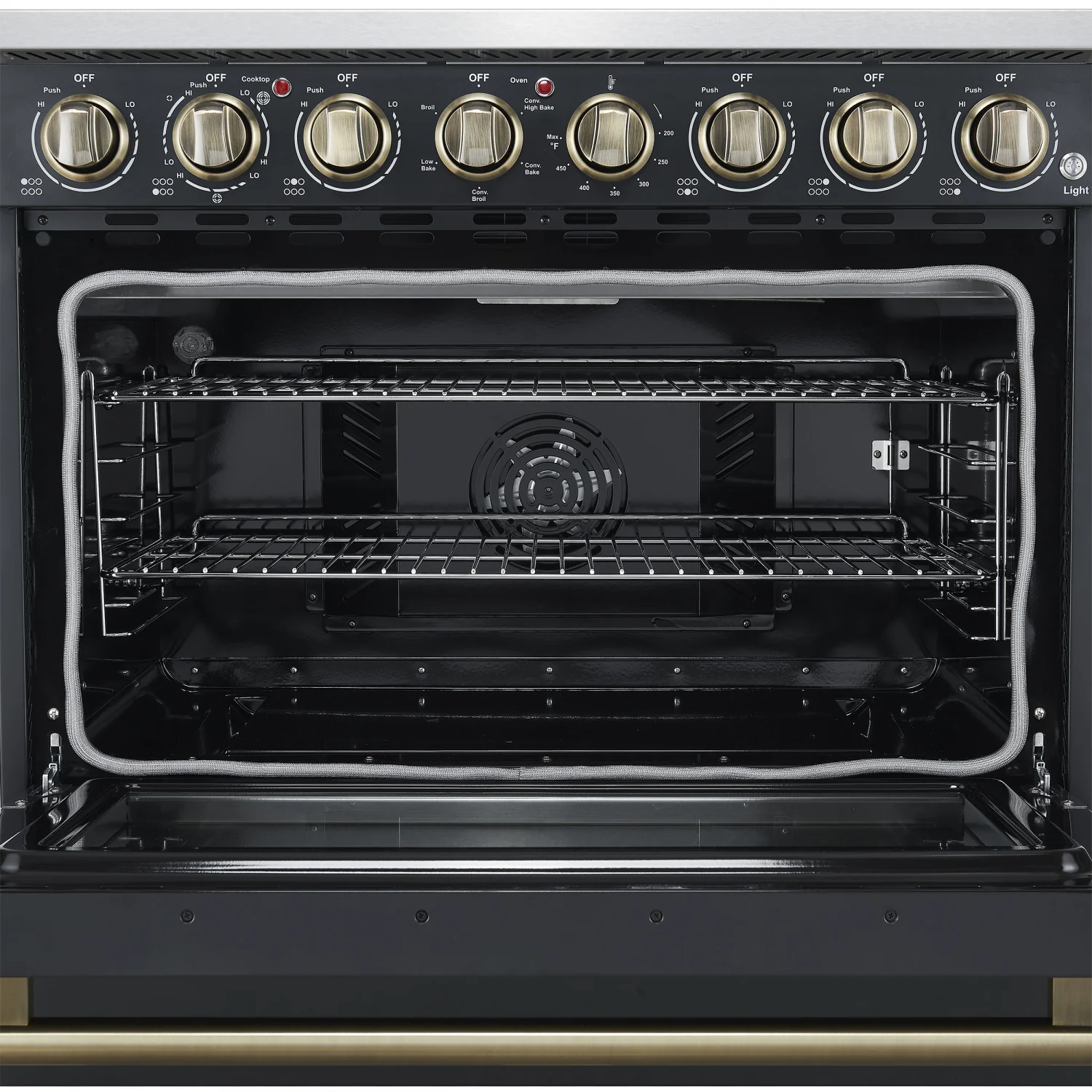 Forno Paolo 36" Black Freestanding Electric Range with True Convection (5.44 Cu. Ft.) - FFSEL6011-36BLK - Image 3
