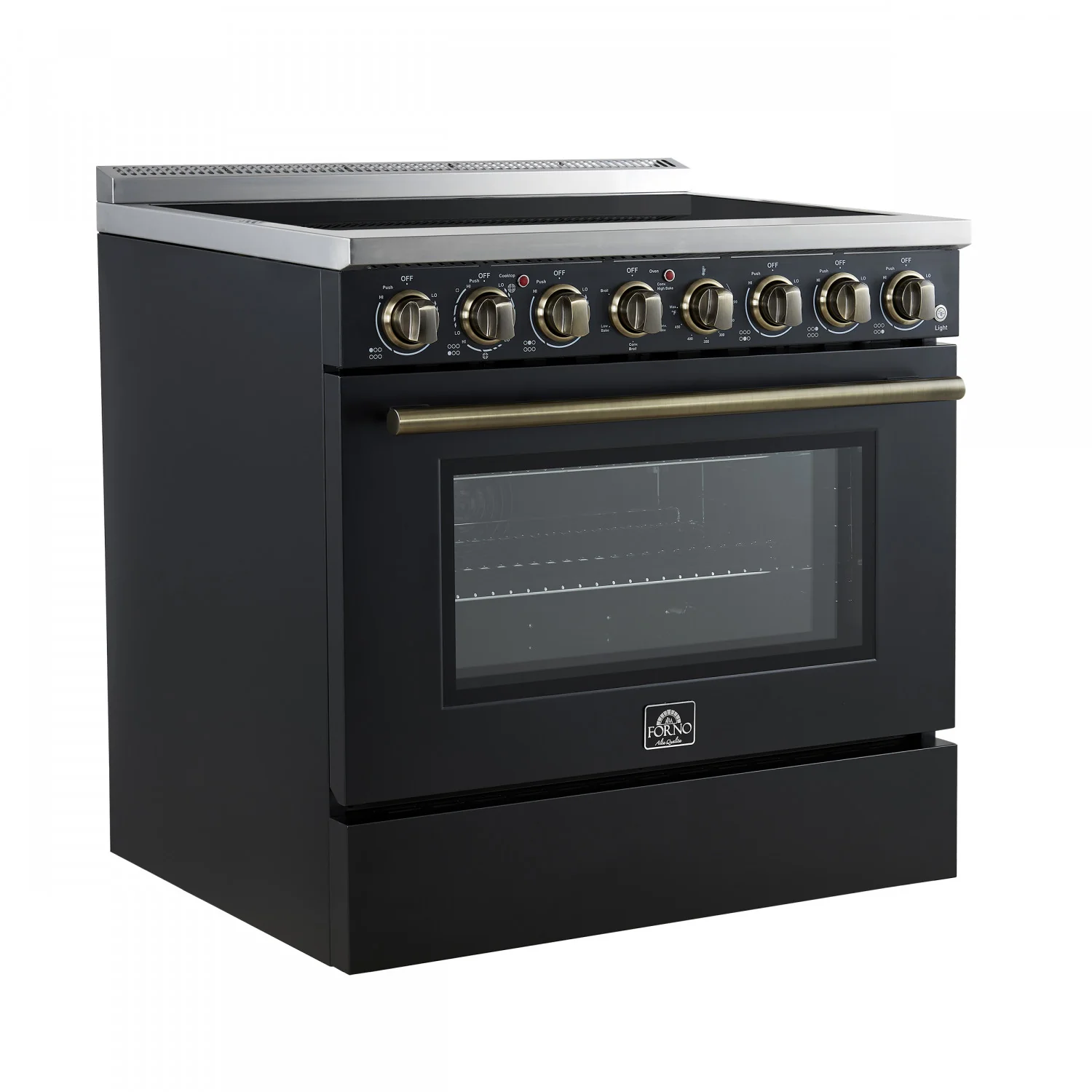 Forno Paolo 36" Black Freestanding Electric Range with True Convection (5.44 Cu. Ft.) - FFSEL6011-36BLK - Image 5