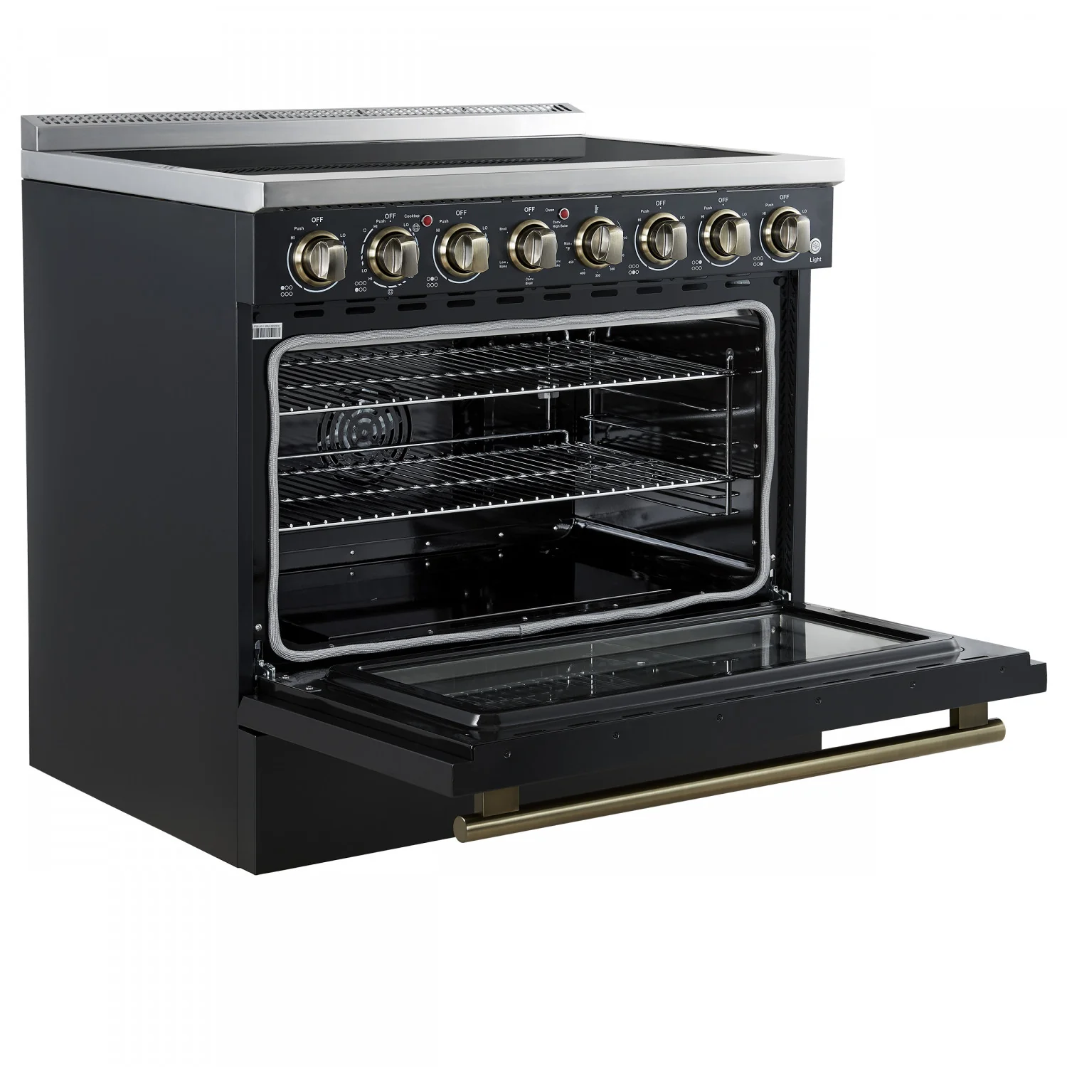 Forno Paolo 36" Black Freestanding Electric Range with True Convection (5.44 Cu. Ft.) - FFSEL6011-36BLK - Image 6